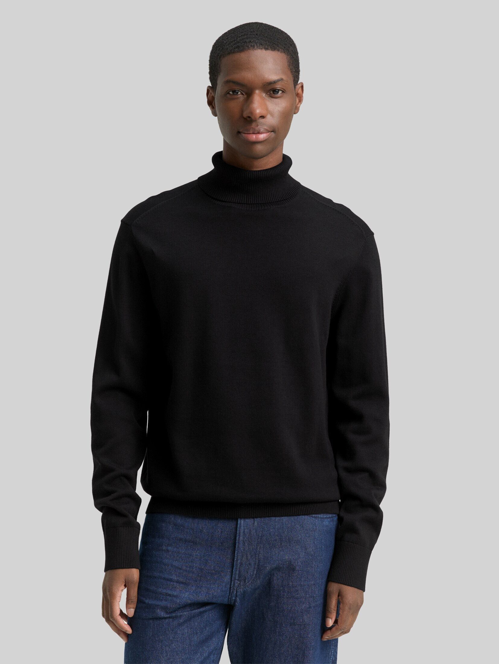 TOM TAILOR Denim Strickpullover Pullover & Strickjacken Rollkragenpullover aus Baumwolle