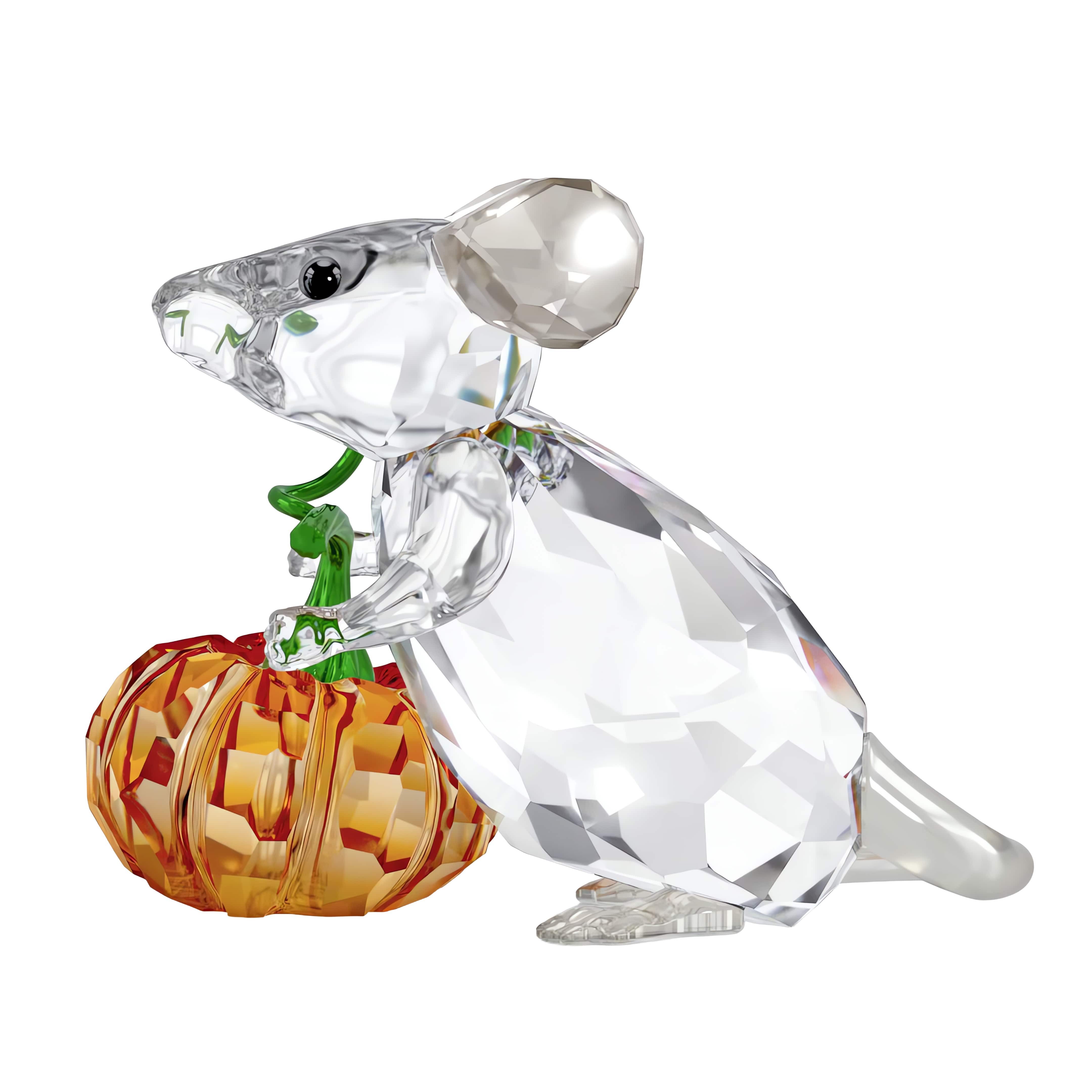 Swarovski Dekofigur Kristallfigur Sammelfigur IDYLLIA Maus und Kürbis (1 St), Swarovski® Kristall