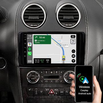 GABITECH für Mercedes Benz W164 GL320 ML350 X164 9 zoll Android 12.0 Autoradio Einbau-Navigationsgerät