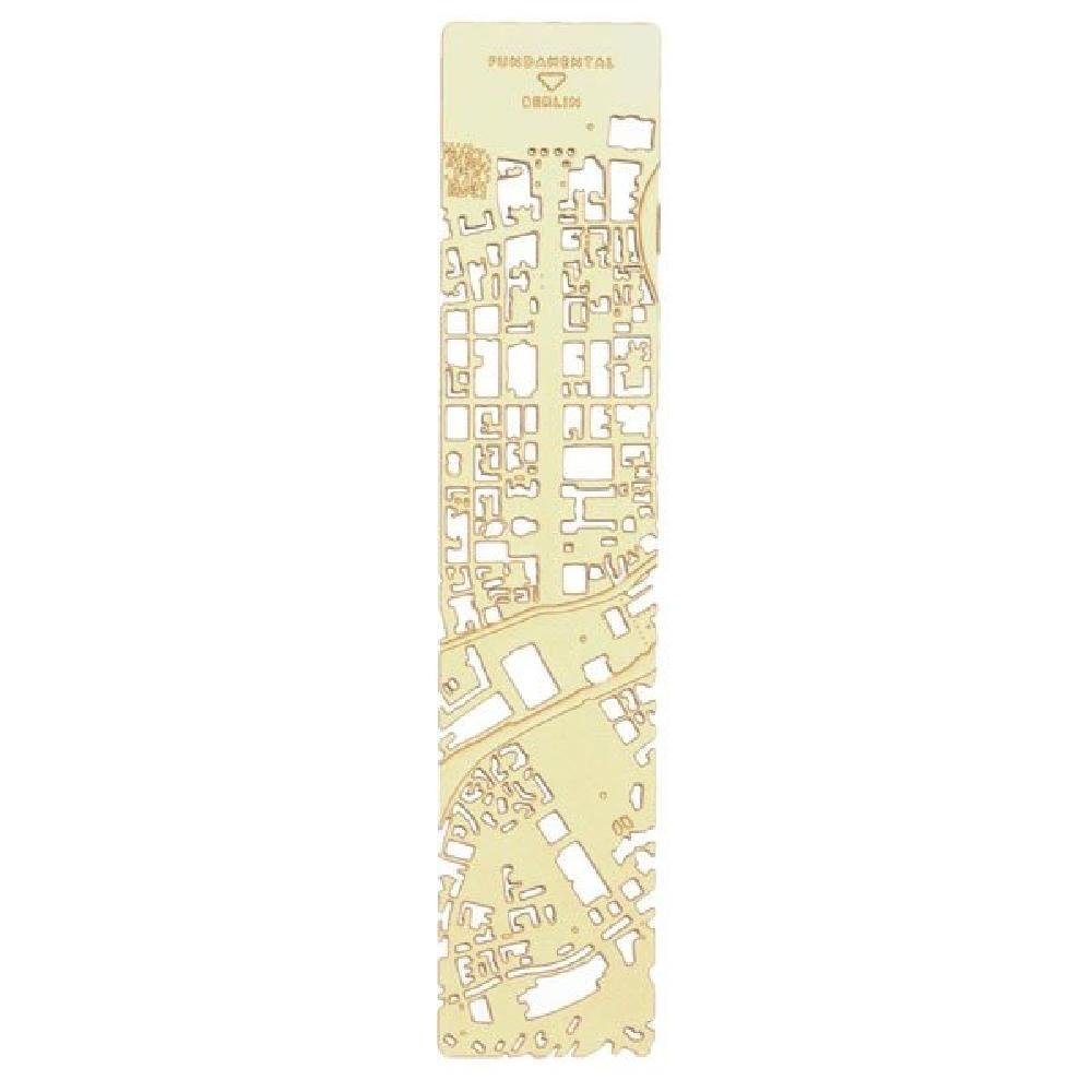 Fundamental Berlin Buchstütze Lesezeichen Berlin Gold