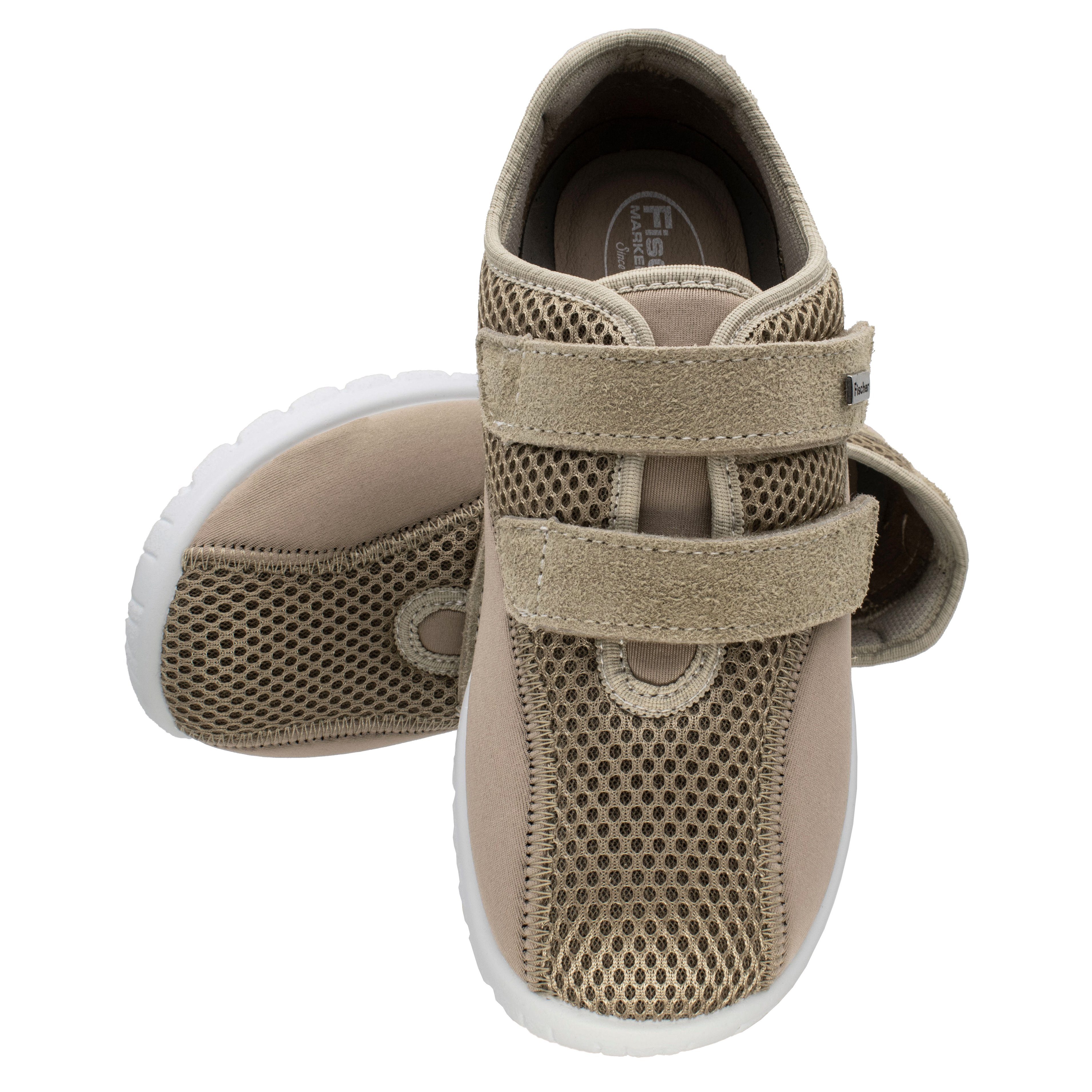 Mesh, beige Microtex, H Fischer-Markenschuh Aktiv Ortho Weite Klettschuh aus