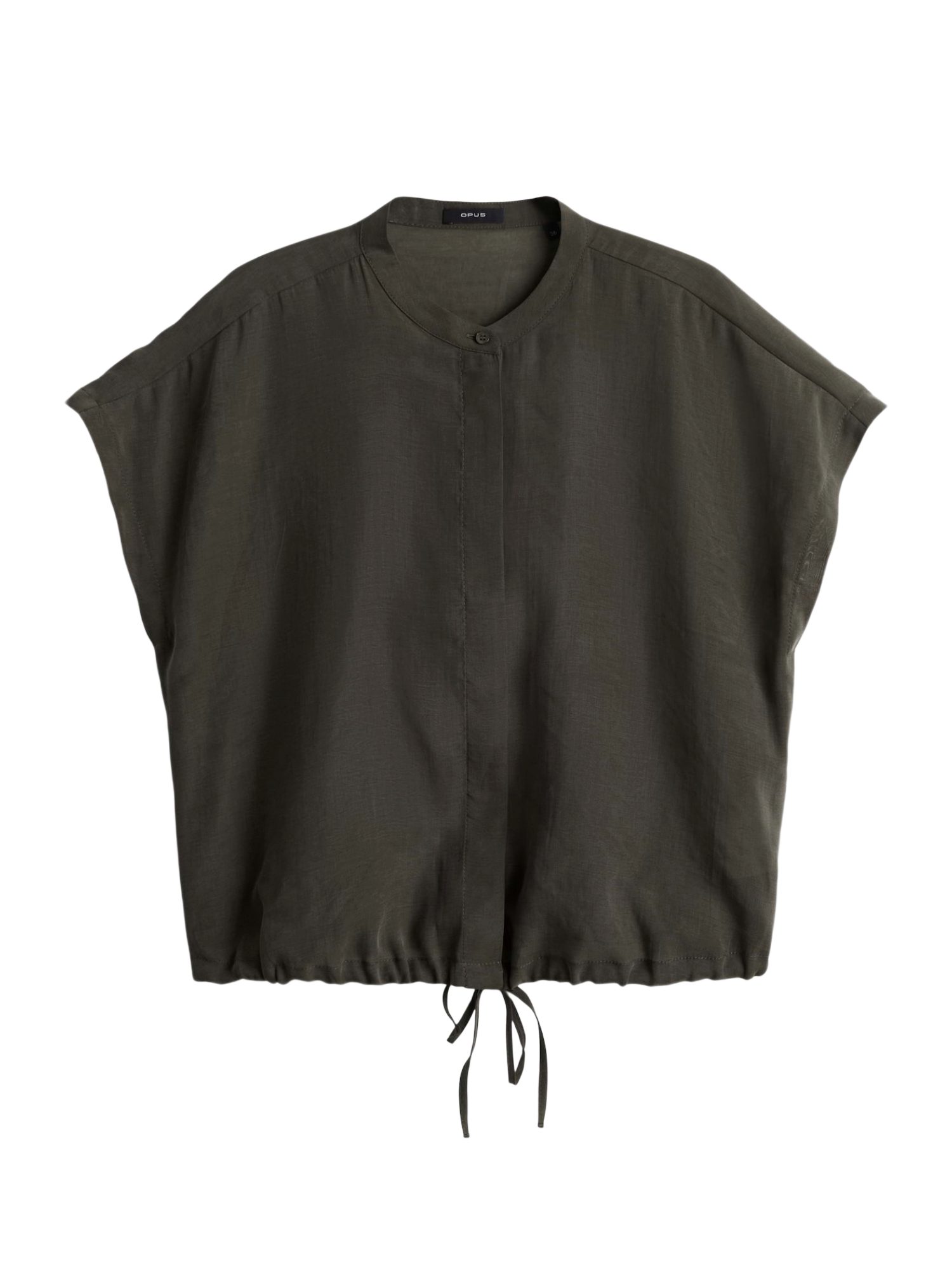 OPUS Blusenshirt schwarz,Casual,Lyocell,Unifarben,Stehkragen,Ärmellos,Loose Fit