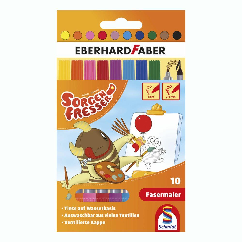 Schmidt Spiele Faserstift Sorgenfresser 10 Stück, (10-tlg)