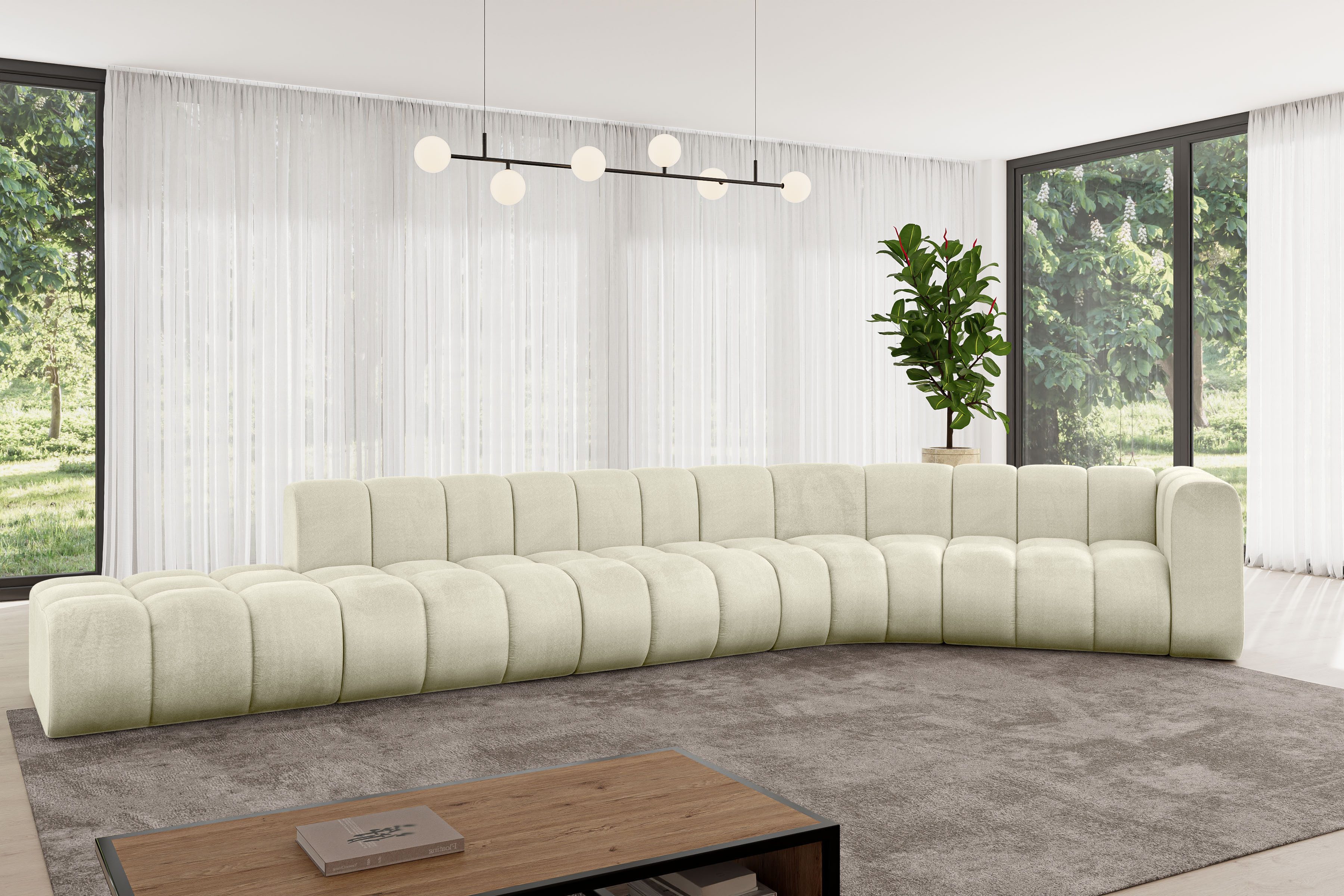 ALTDECOR Ecksofa Tilmo-L2, Corner Sofa U-Form Vielseitige Sofa Wohnlandschaft Wohnzimmer, FORWARDER_CURBSIDE