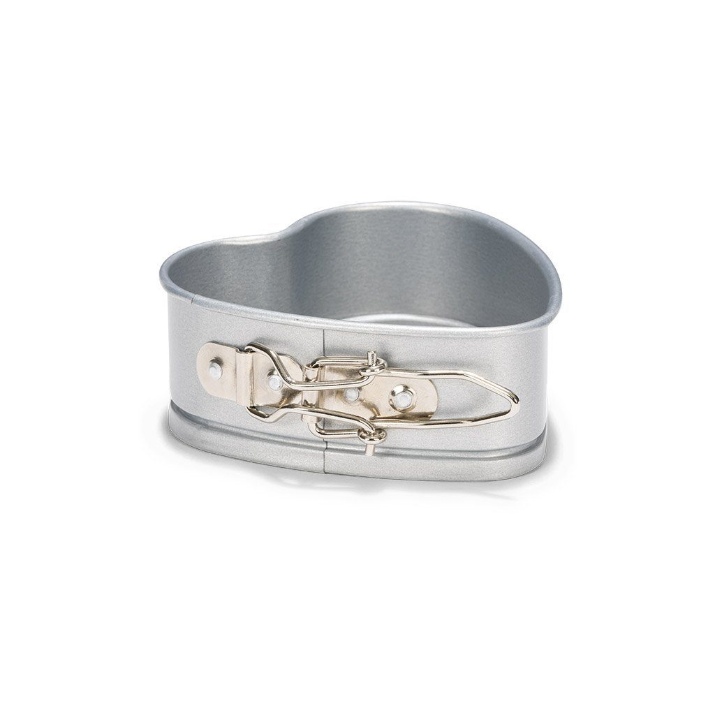 patisse Springform Silver Top Herz Backform - 12cm, Kuchenform aus Stahl in niedlicher Herzform