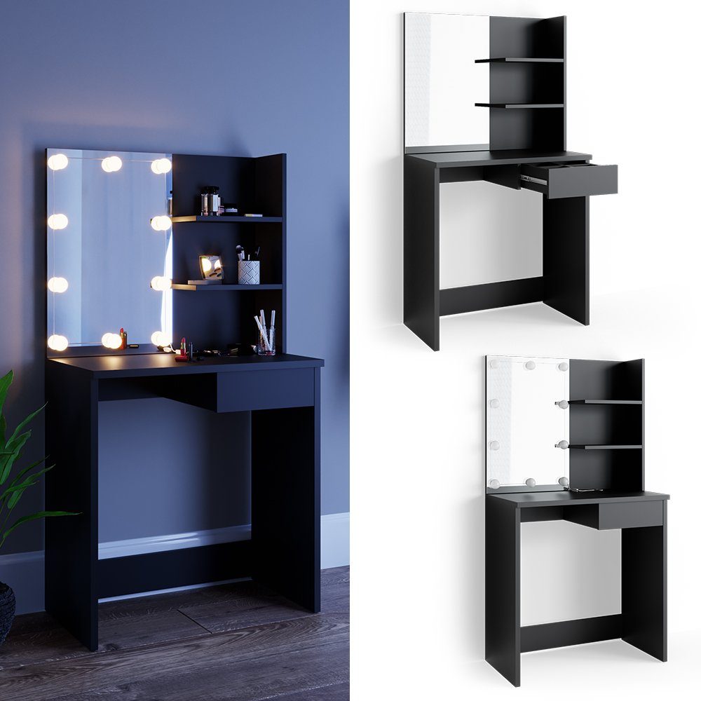 Vicco Schminktisch Dekos, Schwarz, 75 cm günstig online kaufen