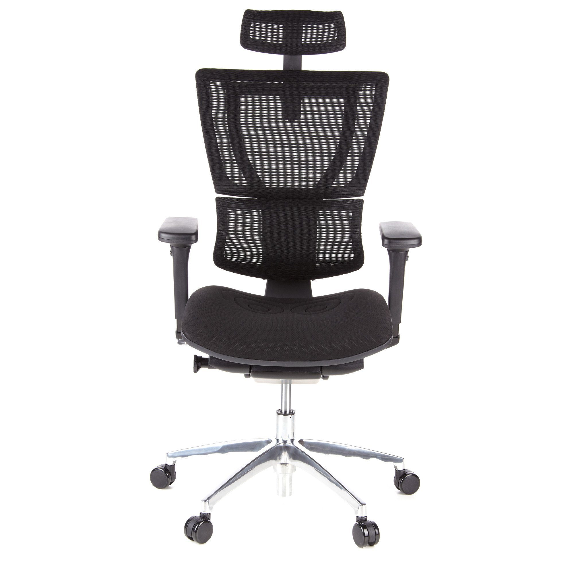 hjh OFFICE Drehstuhl Luxus Chefsessel ERGOHUMAN SLIM Stoff (1 St), Bürostuhl ergonomisch Schwarz