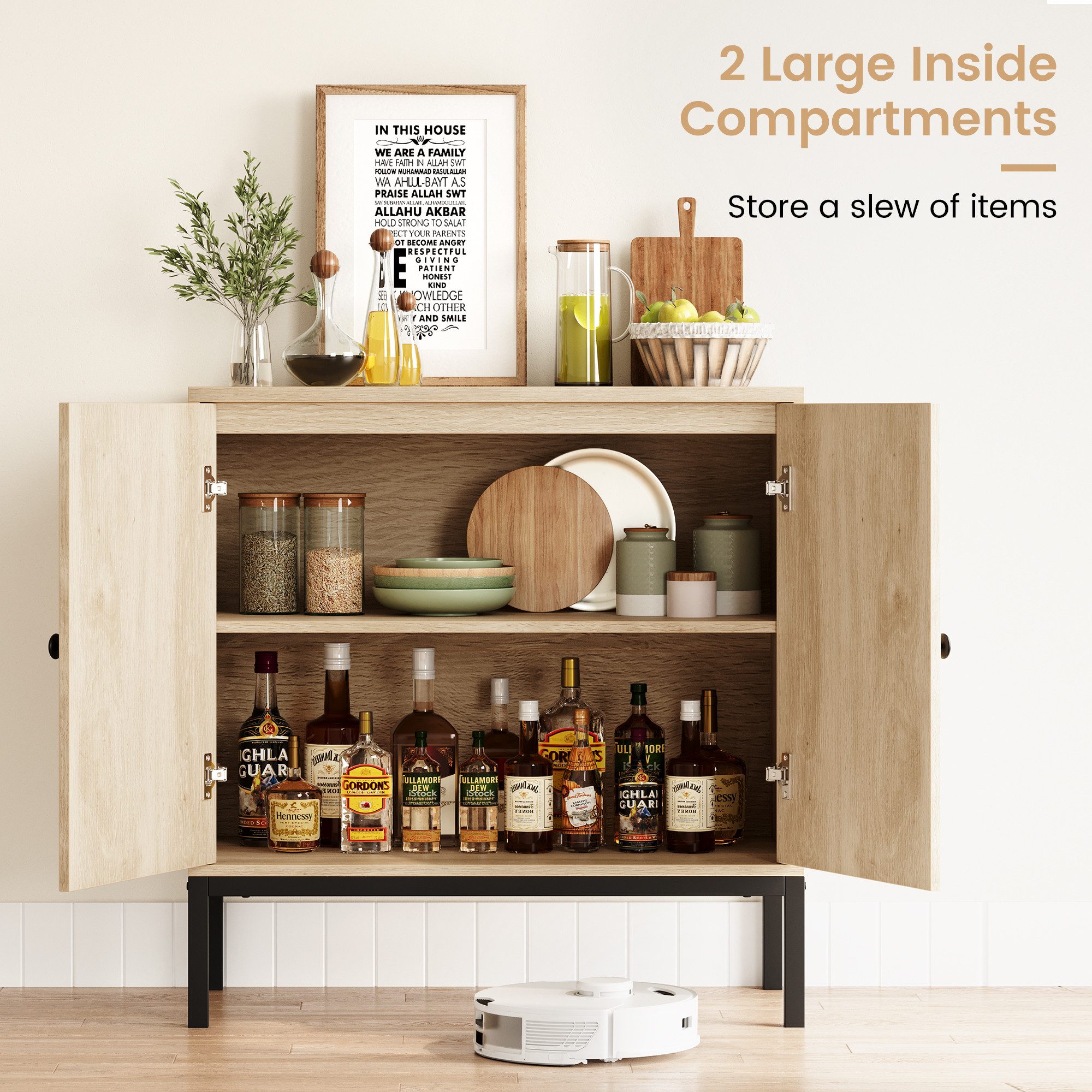 GarveeMore Sideboard Küchenschrank,mit 2 Türen aus günstig online kaufen