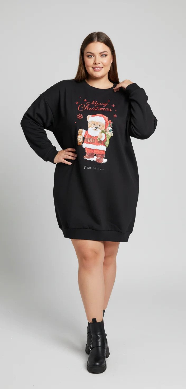 Shape of You Minikleid Teddybär Sweatshirt-Kleid günstig online kaufen