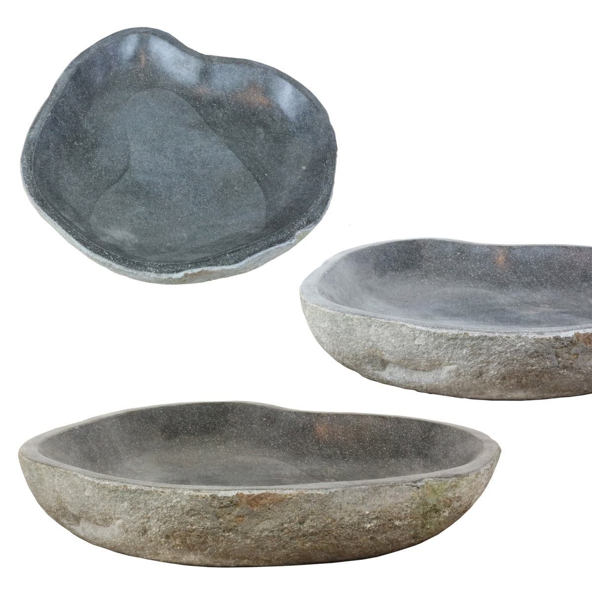 Oriental Galerie Dekotablett Naturstein Stein Schale Garten Vogeltränke 37- günstig online kaufen