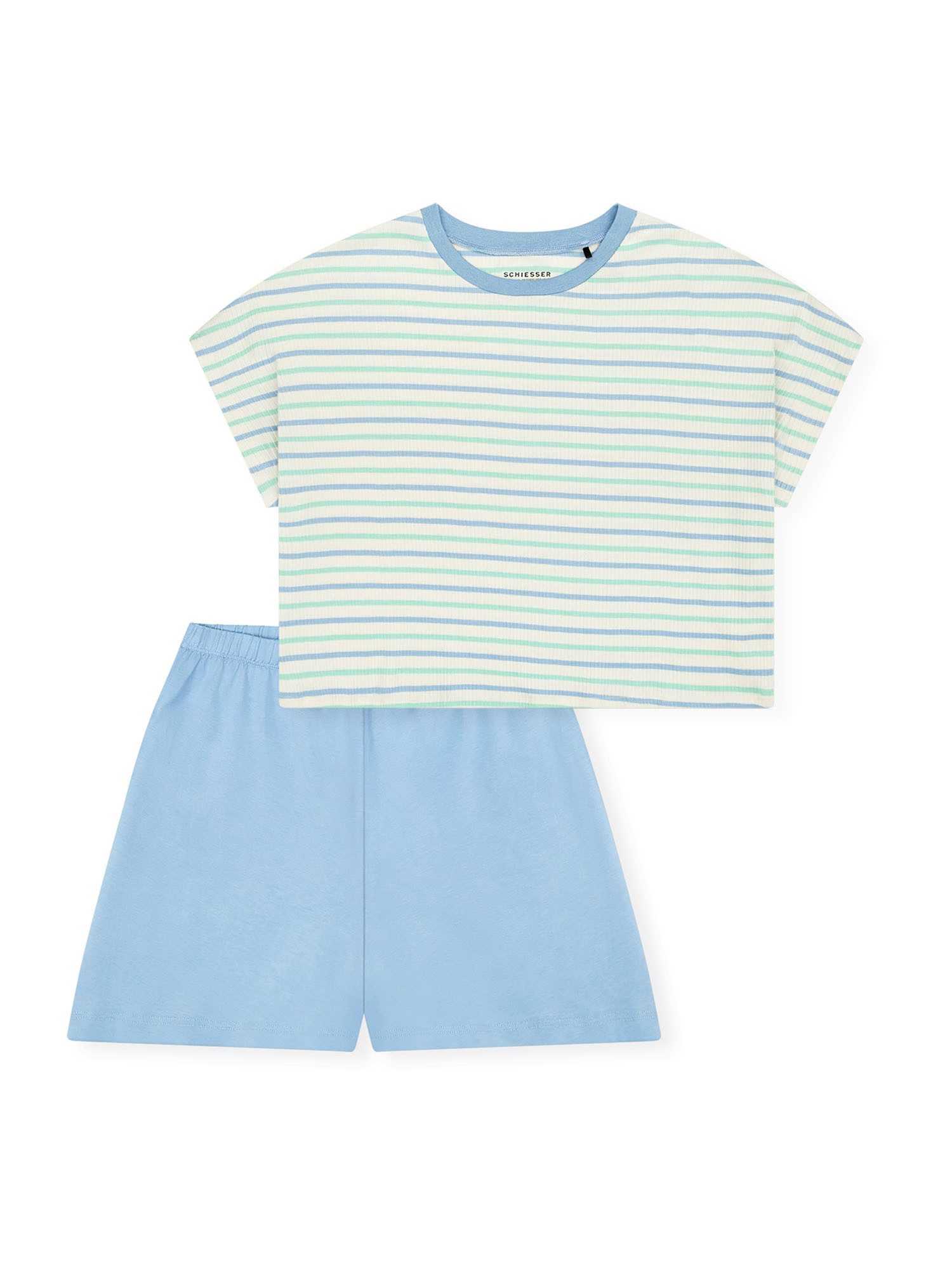 Schiesser Pyjama Nightwear (2 tlg) Schlafanzug, Pyjama Set, Nachtwäsche