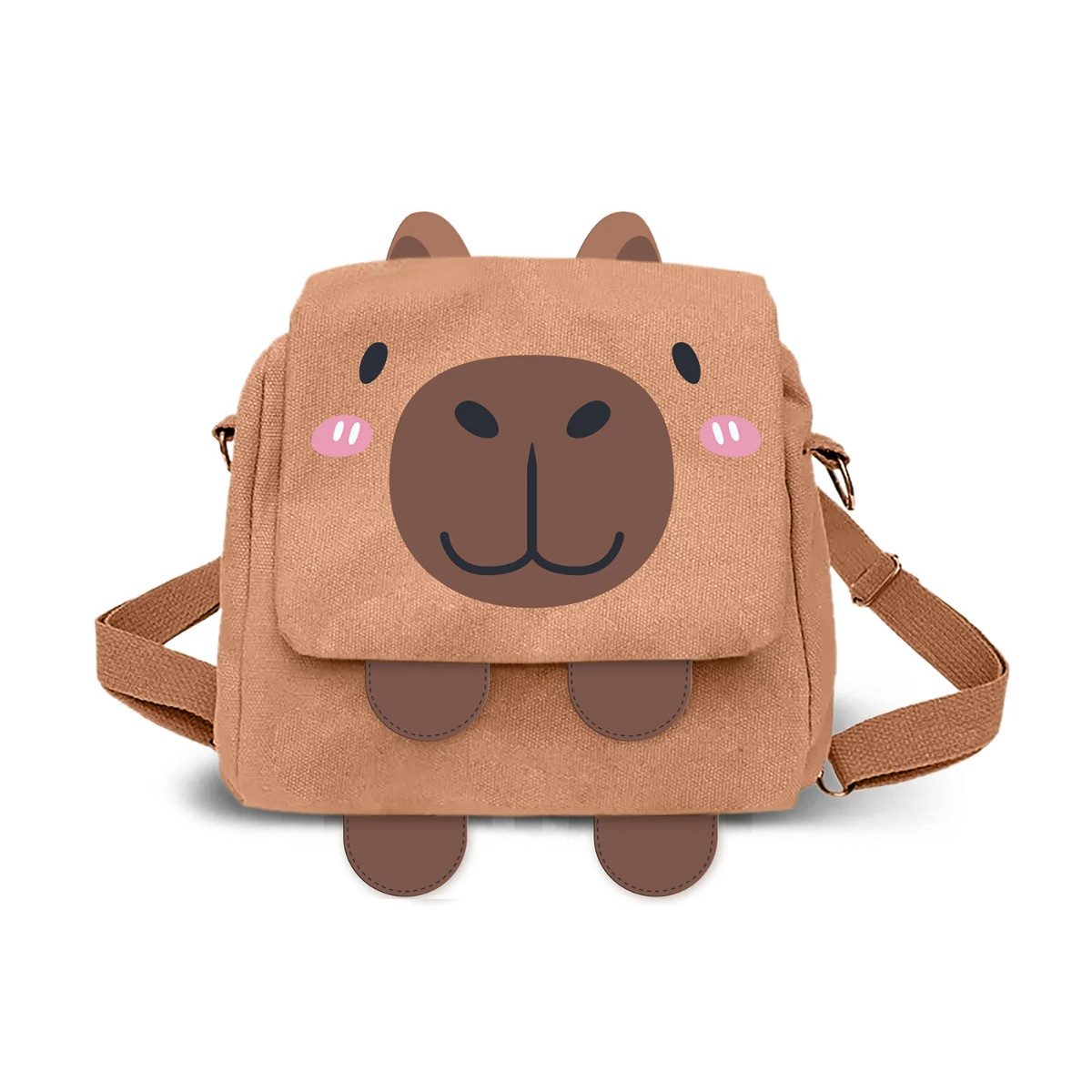 Oh My Pop! Rucksack Capybara Kawaii Tasche Umhängetasche mit Tiergesicht (1-tlg)