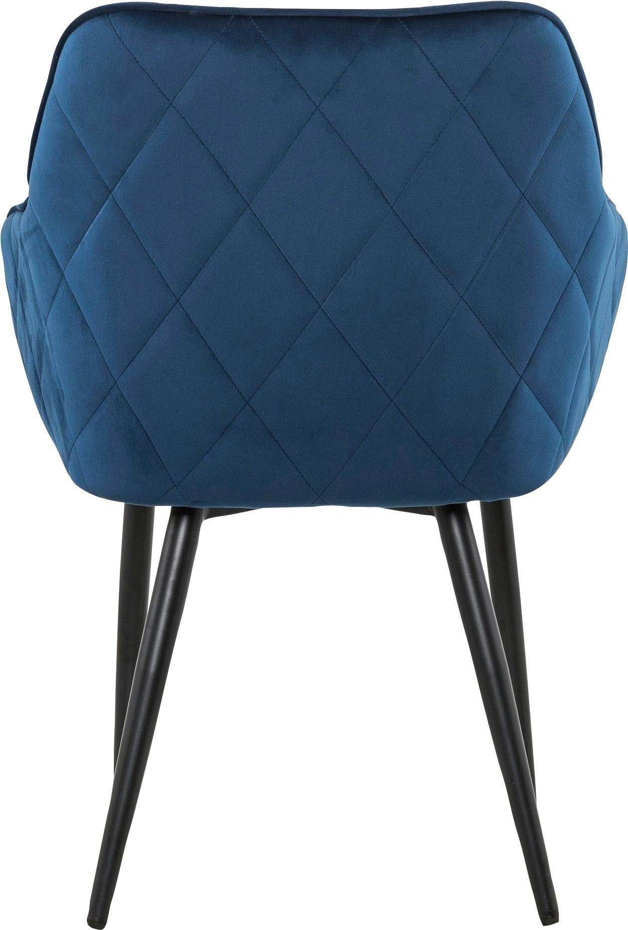 SalesFever Armlehnstuhl, blau auf Rückseite der blau/schwarz mit | Diamantsteppung