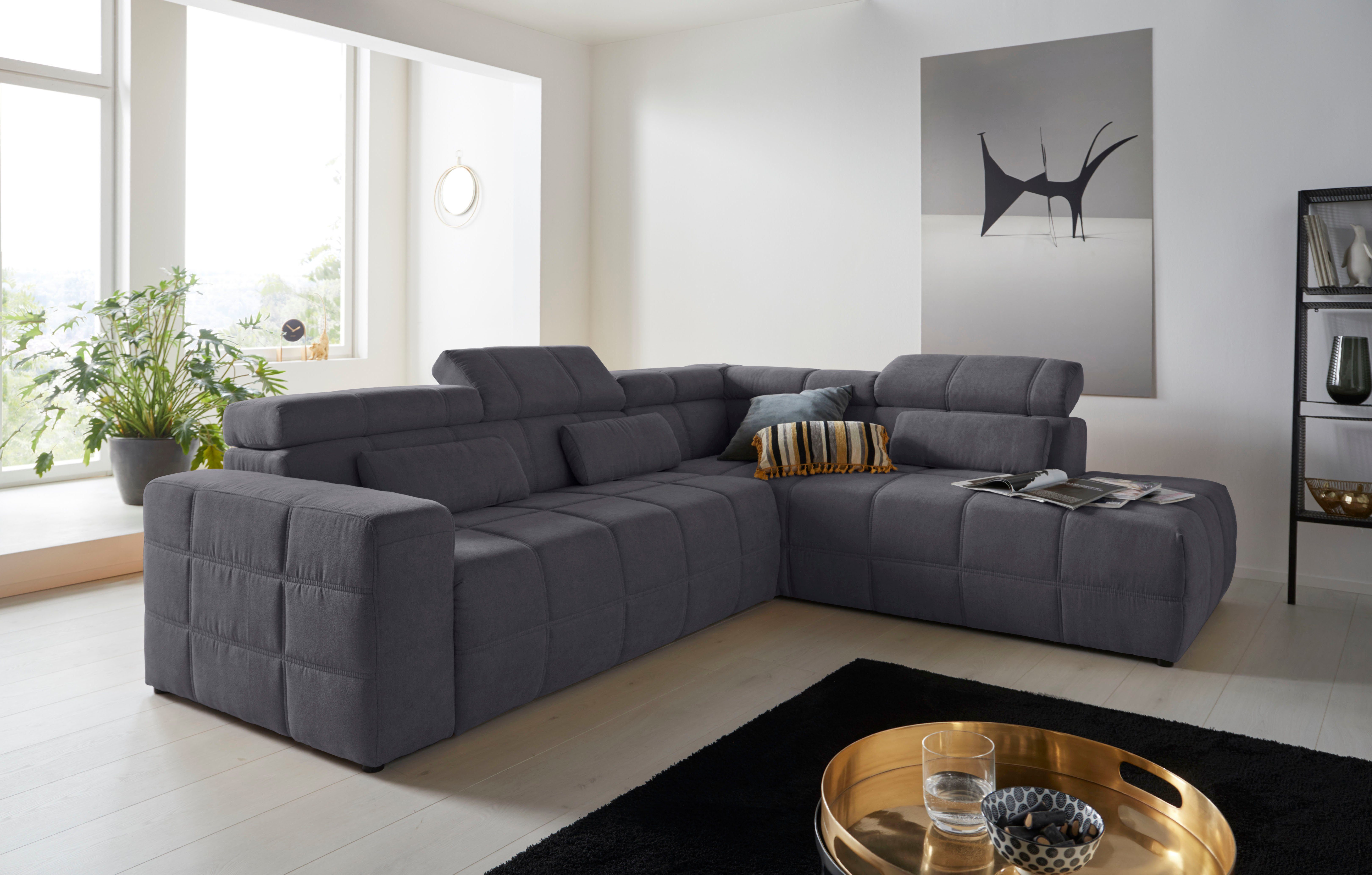 DOMO collection Ecksofa "Cunelli tolle Sitznähte als Designelement, fester günstig online kaufen