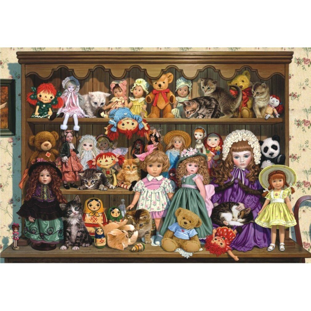 ANATOLIAN Puzzle ANATOLIAN Puzzle Oma's Regal mit Puppen 500 Teile, Puzzleteile