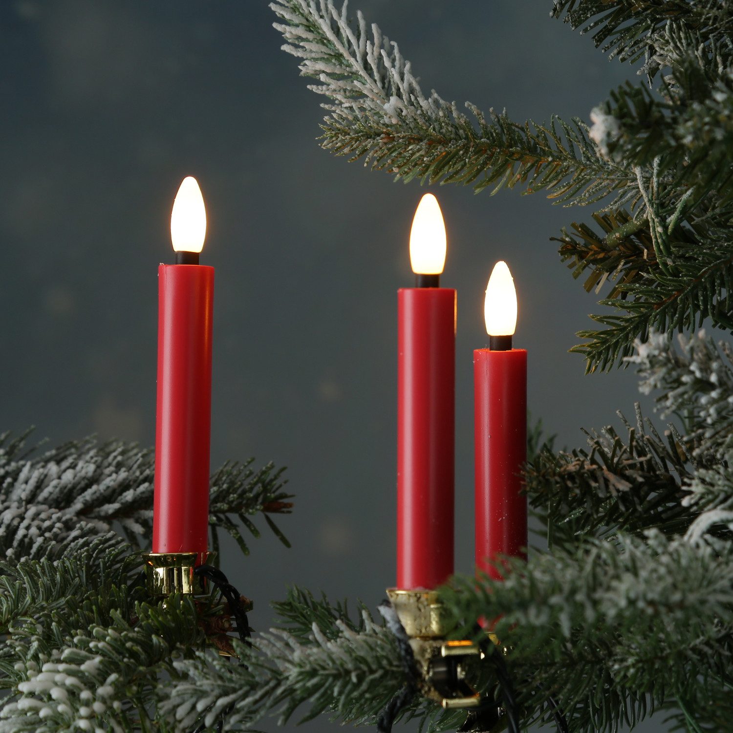 MARELIDA LED-Christbaumkerzen Weihnachtskerzen Lichterkette Weihnachtsbaum 20 Baumkerzen 9,5m Außen, 20-flammig