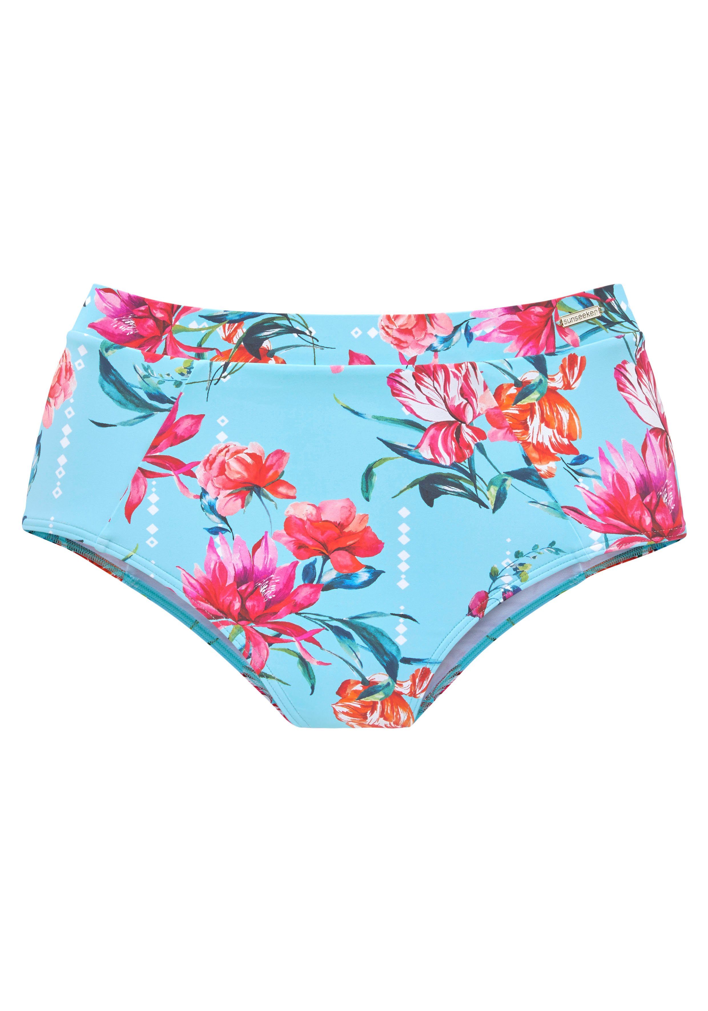 Sunseeker Highwaist-Bikini-Hose Modern mit floralem Design günstig online kaufen