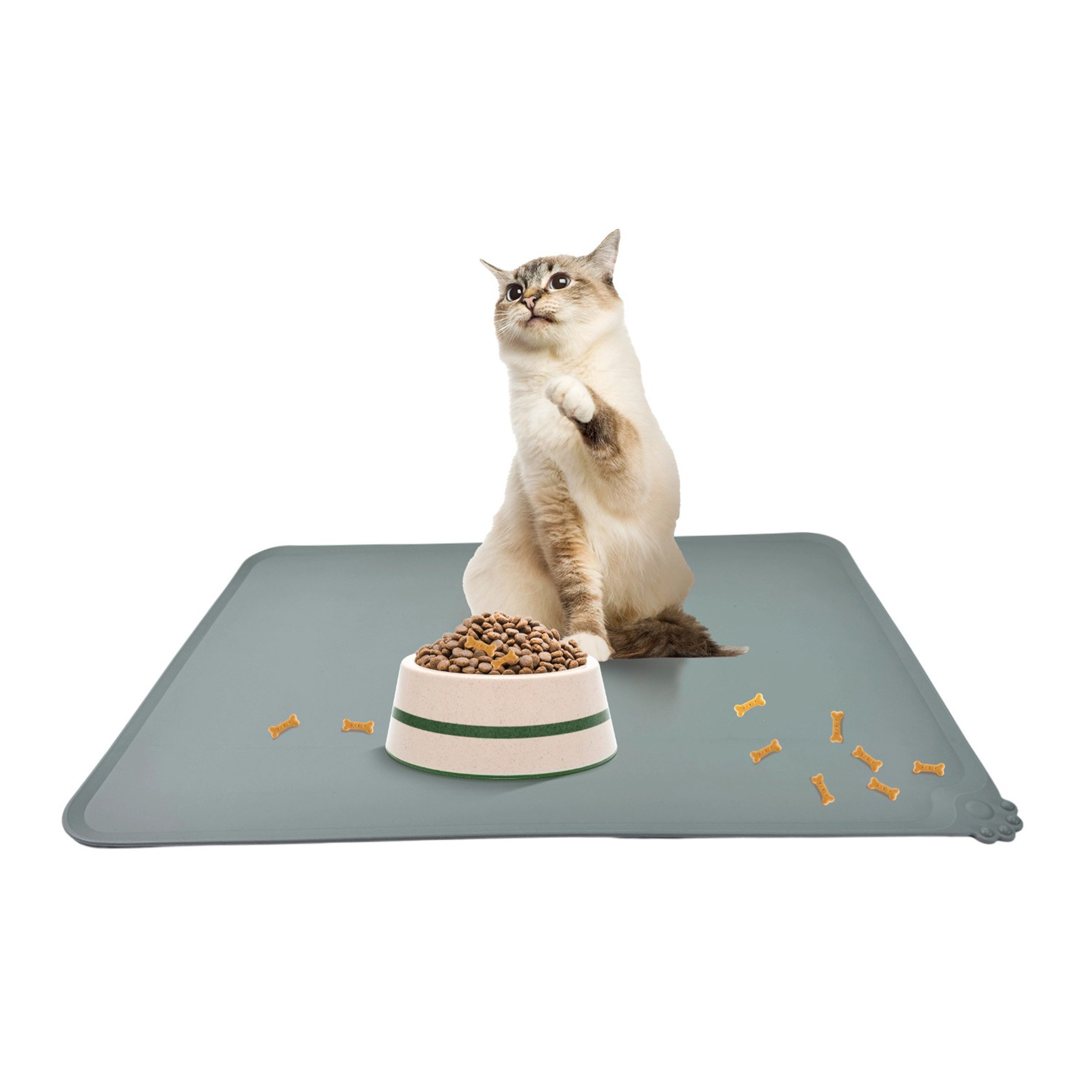 Milo & Luna Napfunterlage Lunamat Napfunterlager Silikon, Hunde & Katzen 48×30 / 55×38 cm, rutschfest, auslaufsicherer Rand, pflegeleicht, langlebig