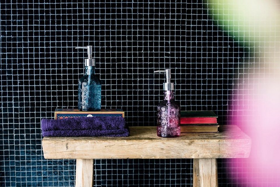 Oberflächenstruktur recyceltes Glas, in Design, 3D-Optik, CARLITA, ml, in pink 100% spirella exklusives Made Seifenspender 300 Europe,