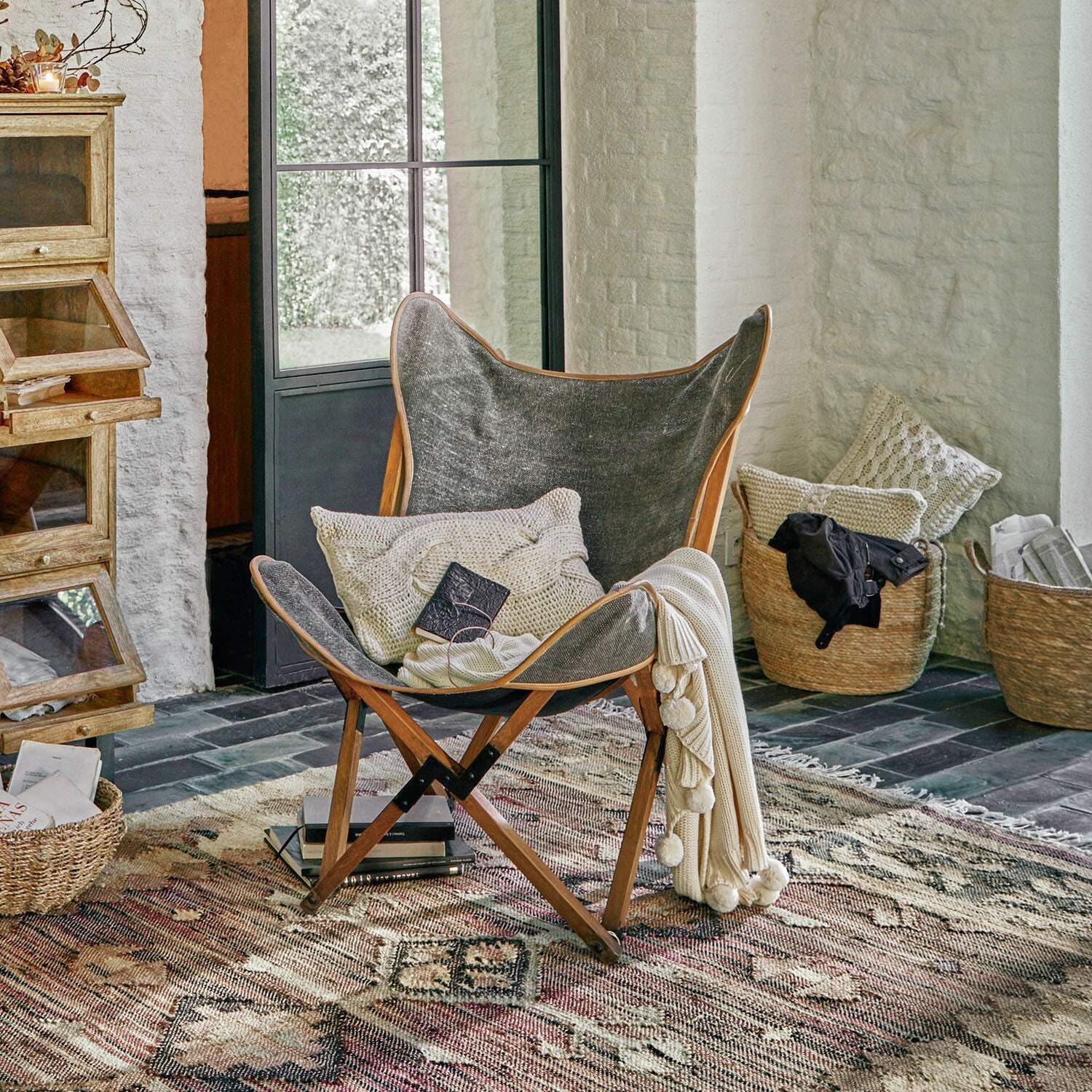 Mirabeau Sessel Klappsessel Locmélar braun/grau