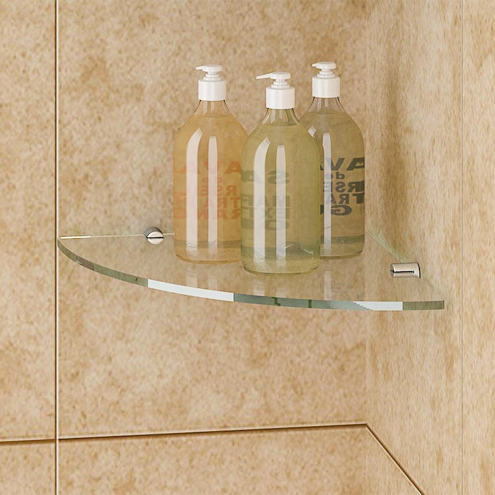 SONNI Einlegeboden Glasregal Sicherheitsglas Lagerregal für Duschwand Duschraum (1 St), transparent