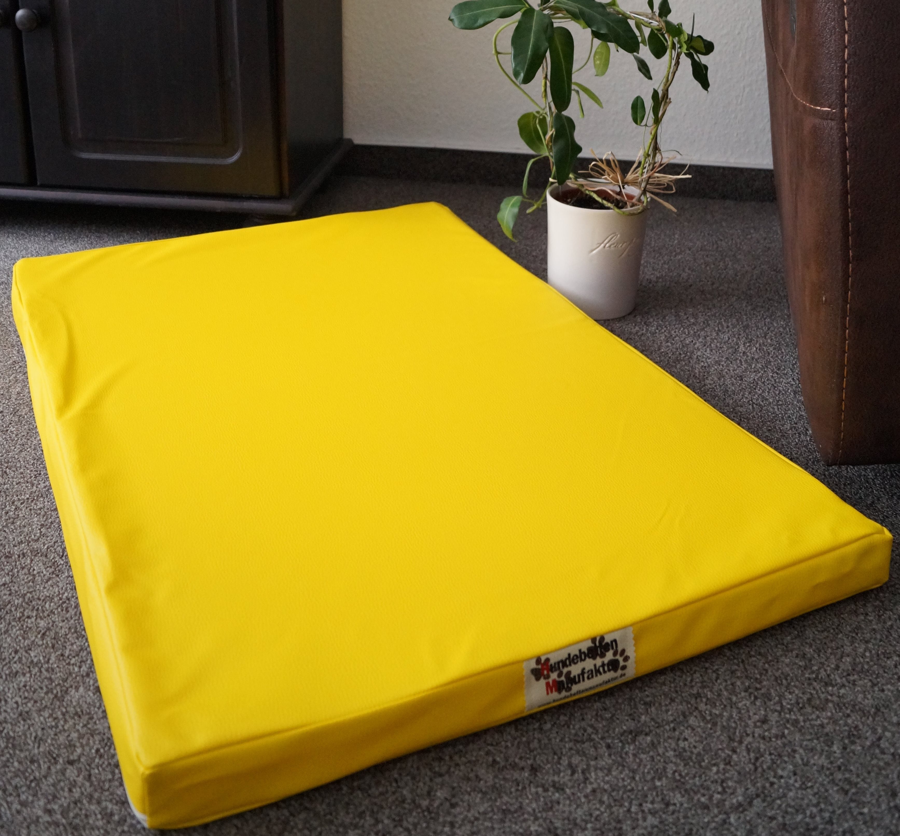 Hundebettenmanufaktur Hundematte Orthopädische Hundematratze mit antiallergischer Kokosmatte Kunstleder