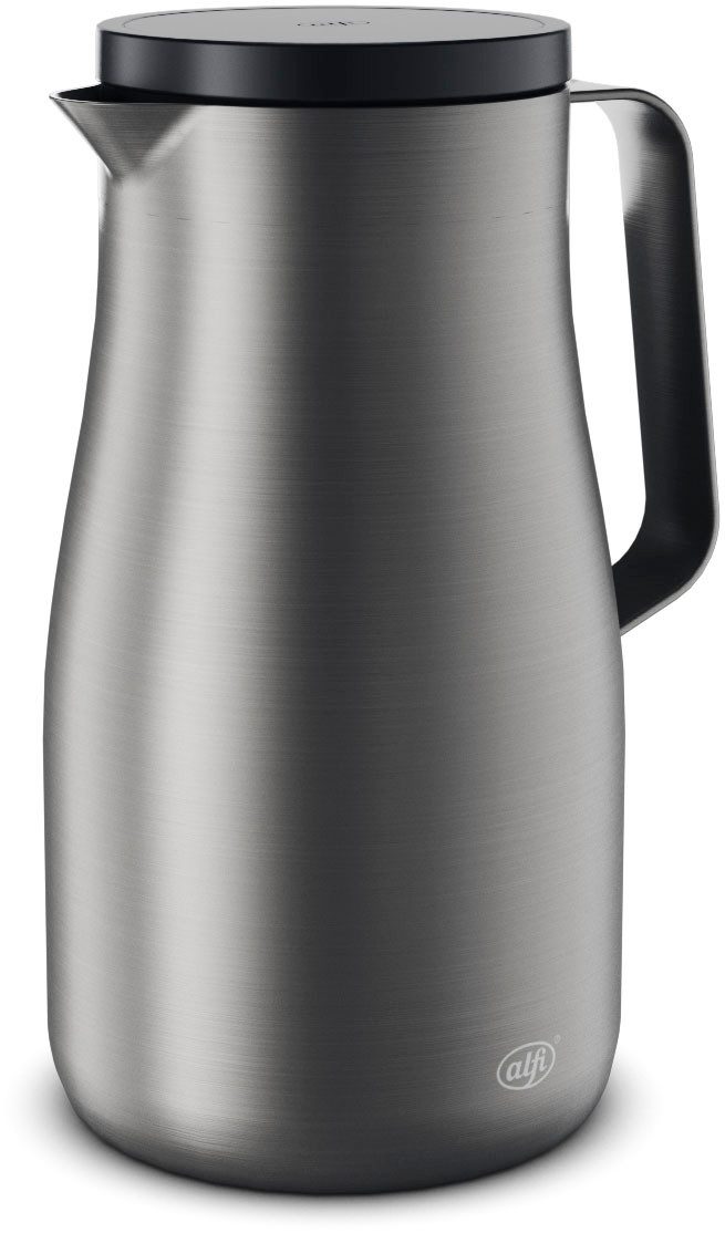 Alfi Isolierkanne STUDIO, aus doppelwandigem Edelstahl, spülmaschinenfest, 1 l, (1-St), 12h heiß & 24h kalt, ergonomischer Griff, große Öffnung