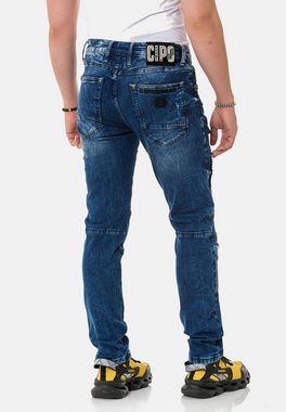 Cipo & Baxx Straight-Jeans in ausgefallenem Look