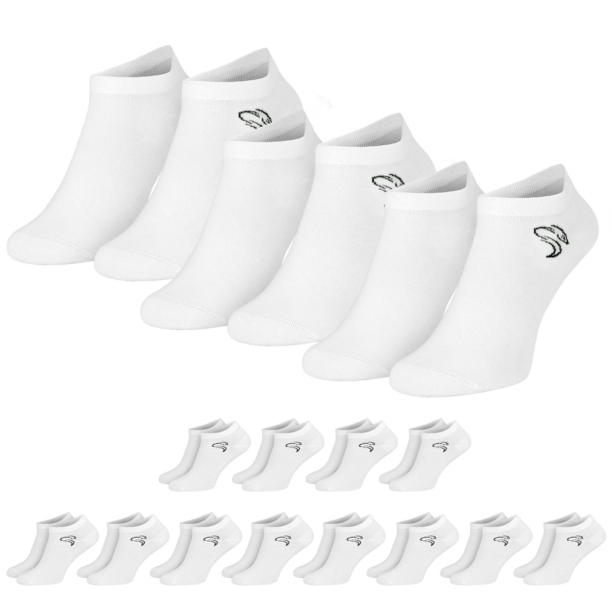 Sneakersocken 12 Paar Sneaker Socken Damen Herren Baumwolle Sport