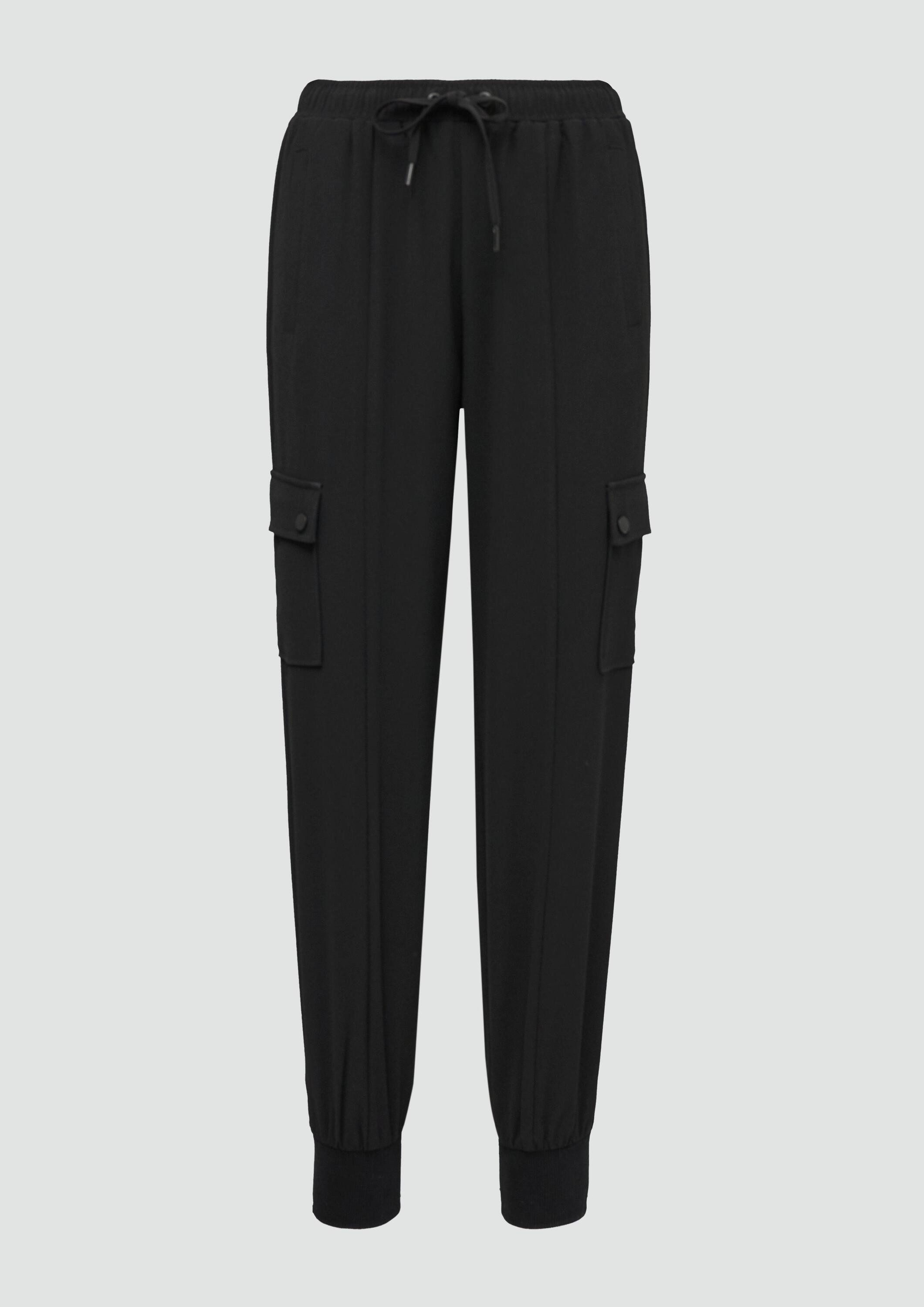 QS Chinos Hose Jogpants mit Cargotaschen und Bündchen am Saum