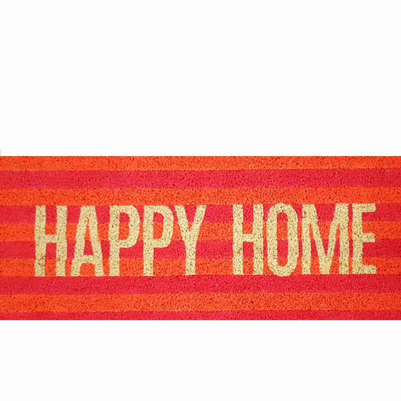 Fußmatte Happy Home 30 x 75 cm, Giftcompany, rechteckig