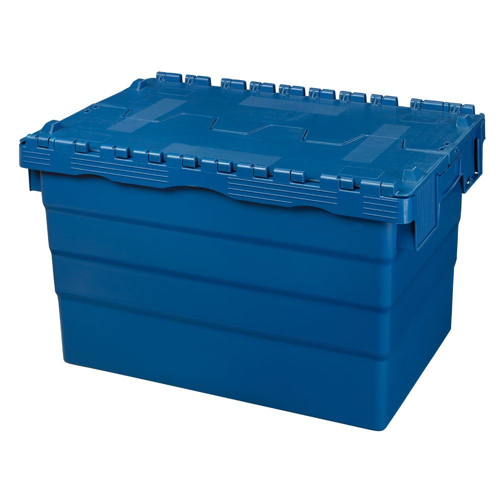 Logiplast Transportbehälter Distributionsbehälter 600 x 400 x 365 mm blau 68 Ltr., (ALC-Behälter, 1 Behälter), mit Antirutschsicherung, stapelbar und nestbar