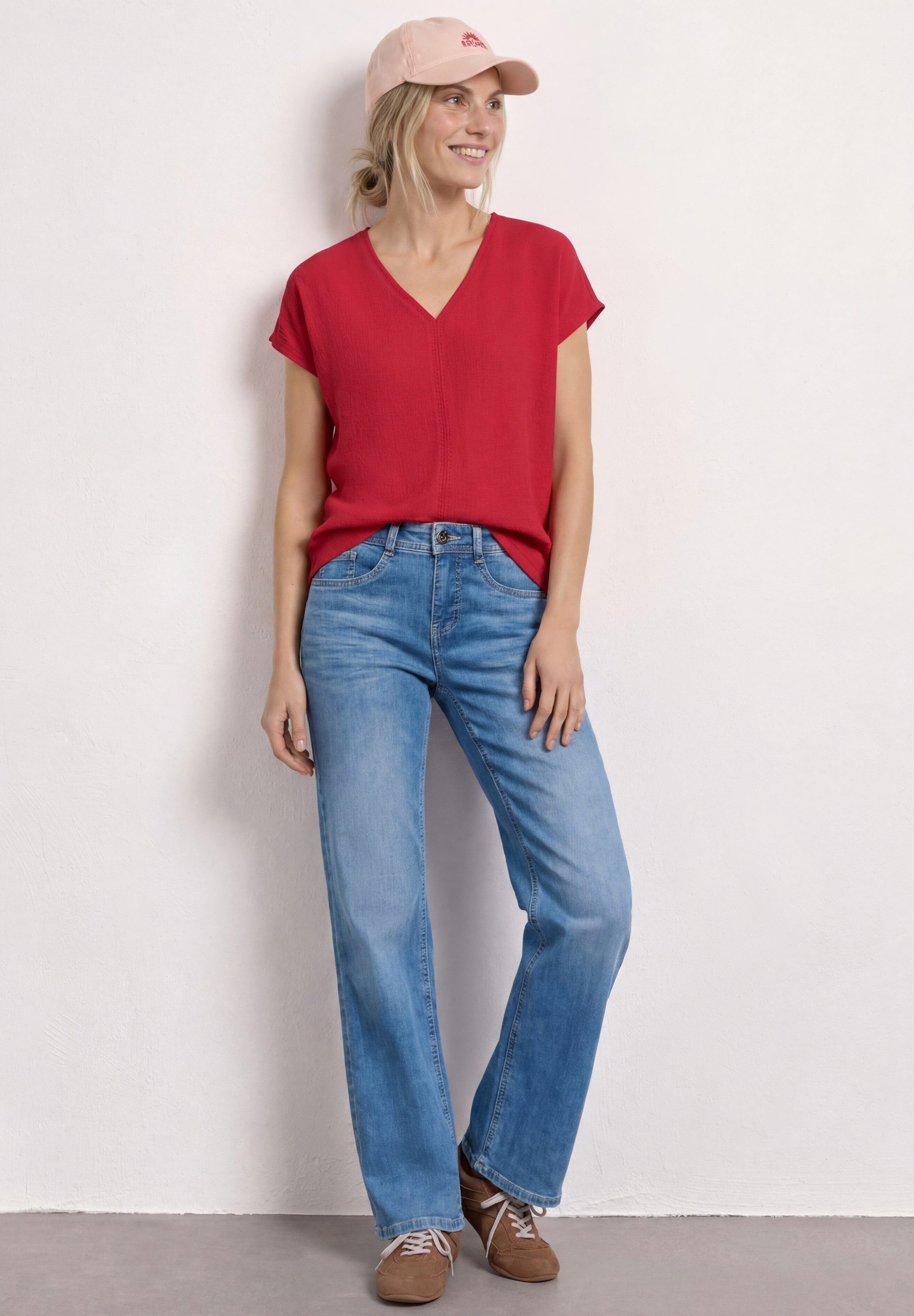 STREET ONE T-Shirt mit V-Ausschnitt – Bild 3 von 5
