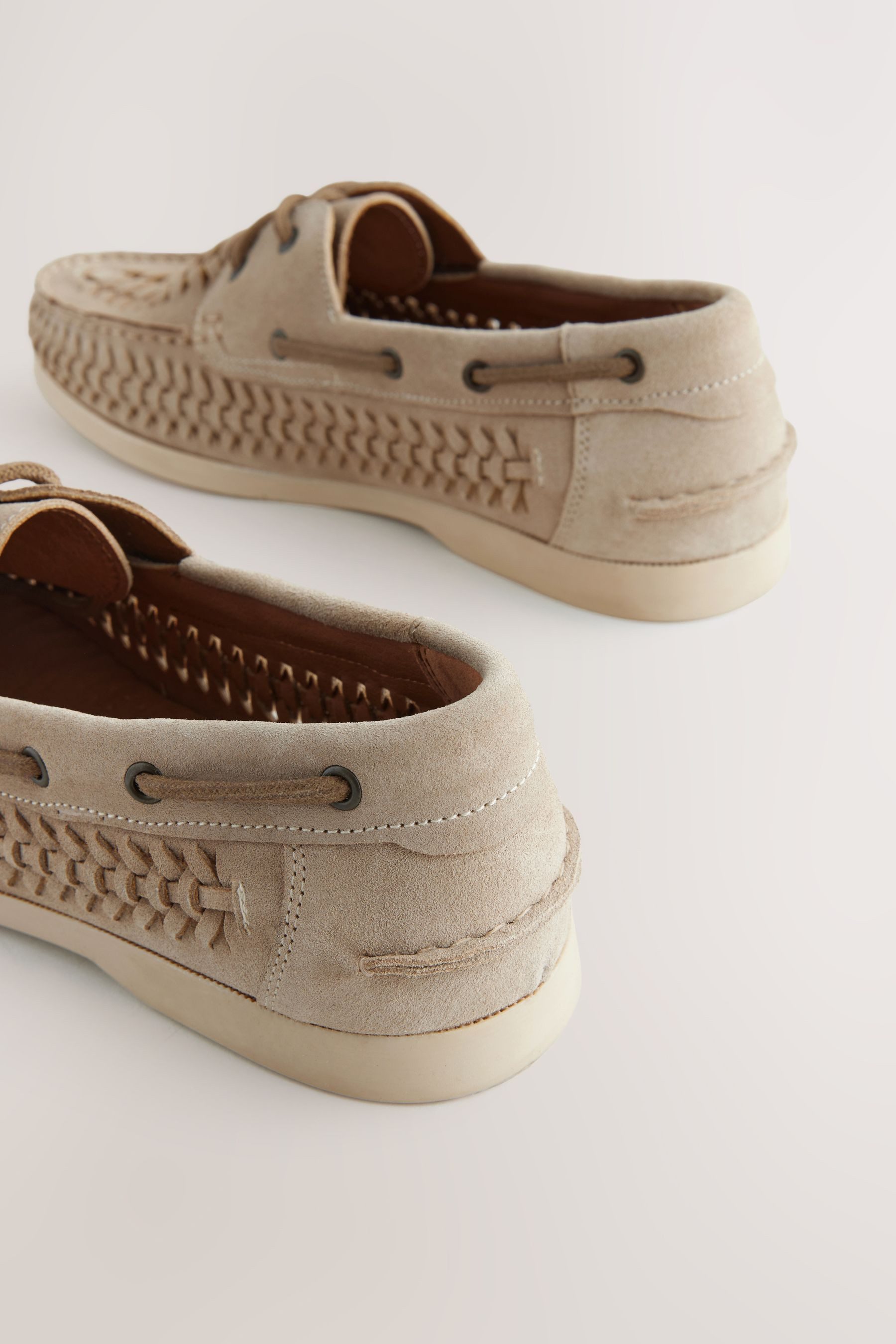 Next Leder-Bootsschuhe in gewebter Optik Bootsschuh günstig online kaufen