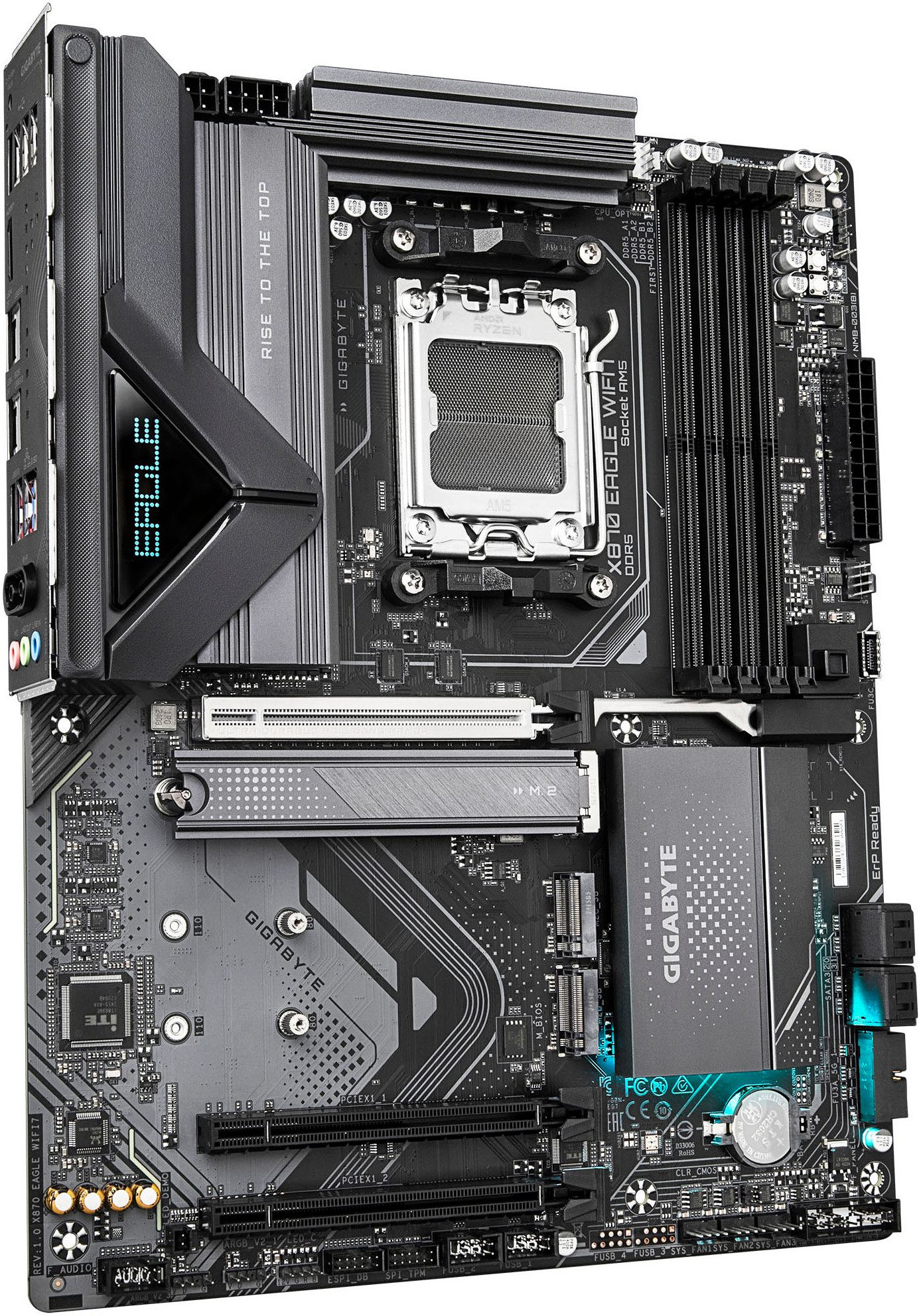 Gigabyte X870 EAGLE WIFI7 Mainboard - Unterstützt AMD Ryzen 9000 CPUs, 14+2+2 P Mainboard