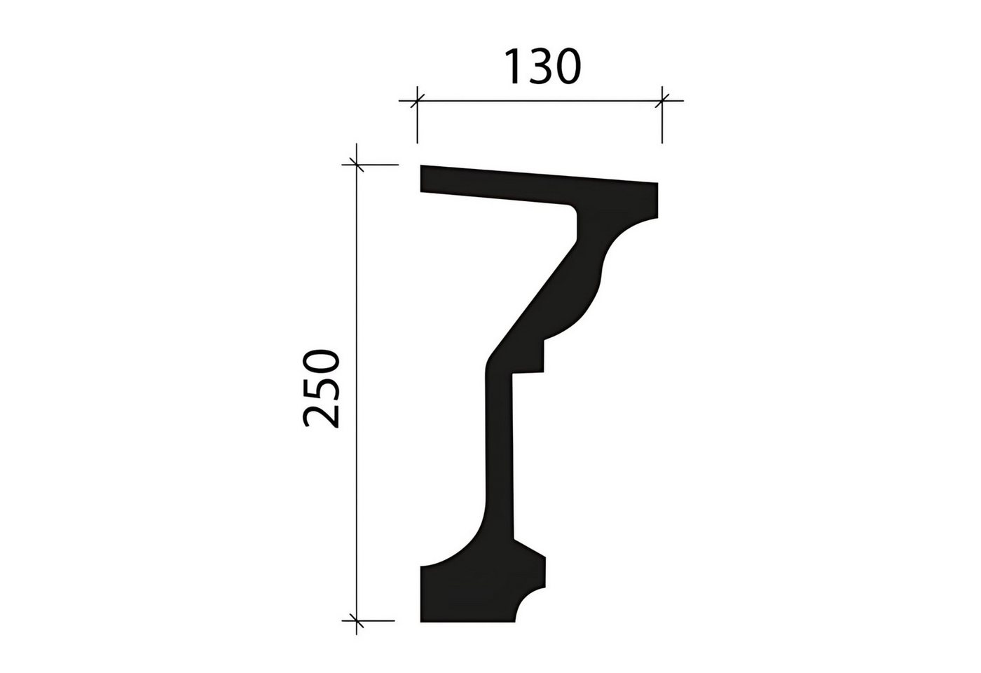 Thumbnail - Profhome Eckprofil 1 MUSTERSTÜCK S-491003 20 cm MUSTER der Eckleiste Fassadenprofil (1 MUSTERSTÜCK, Produktmuster, 1-St....