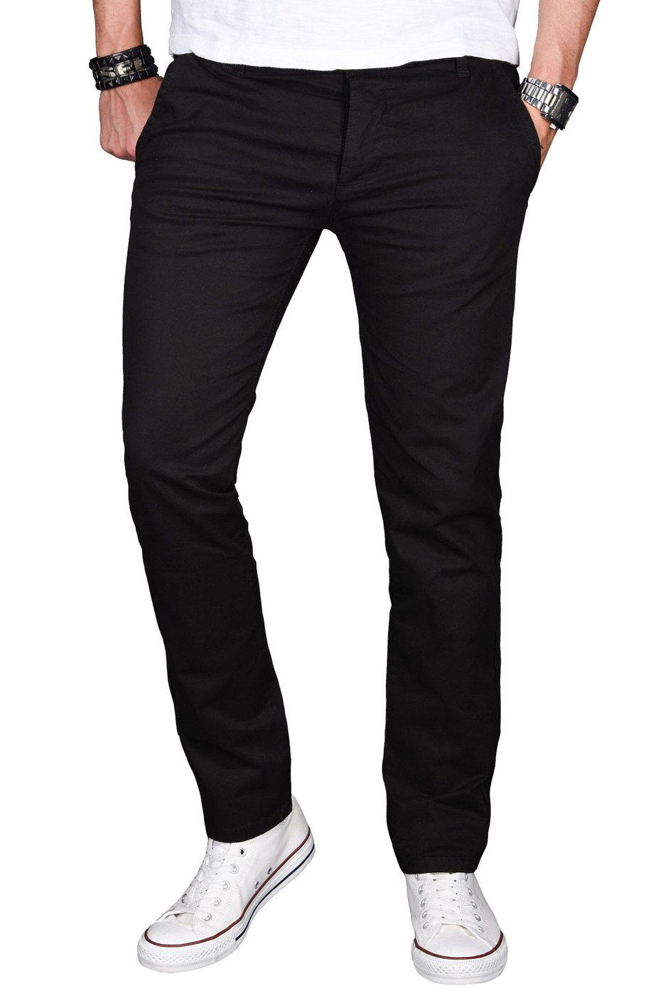 Chinohose Herren Slim Fit – Stretch Stoffhose Baumwolle