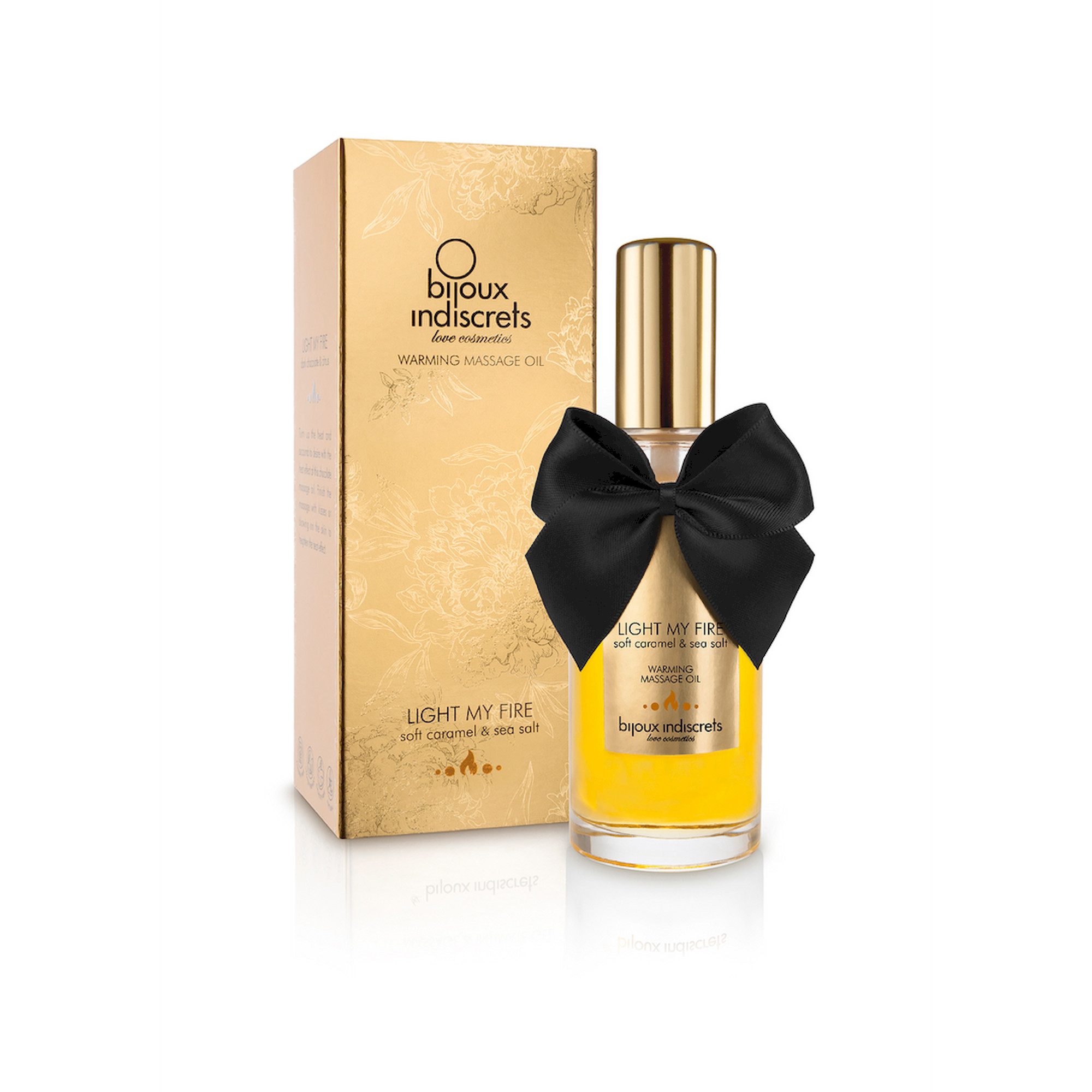 Bijoux Indiscrets Gleit- und Massagegel Light My Fire - Warming Massageöl Soft Caramel und Sea Salt