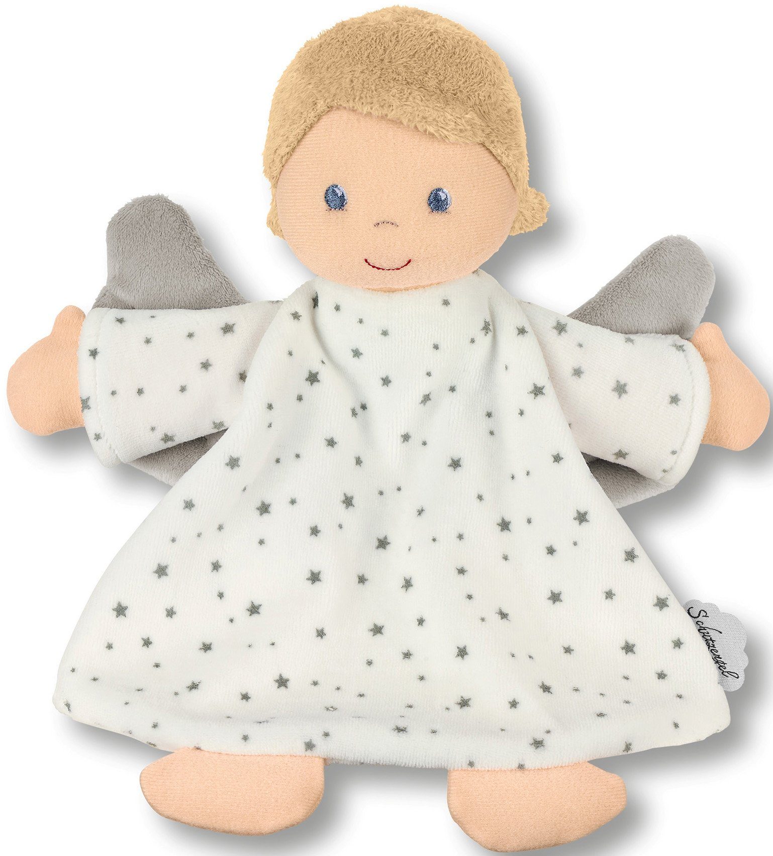 Sterntaler® Schmusetuch Schutzengel M, mit integrierter Rassel und Geschenkbox