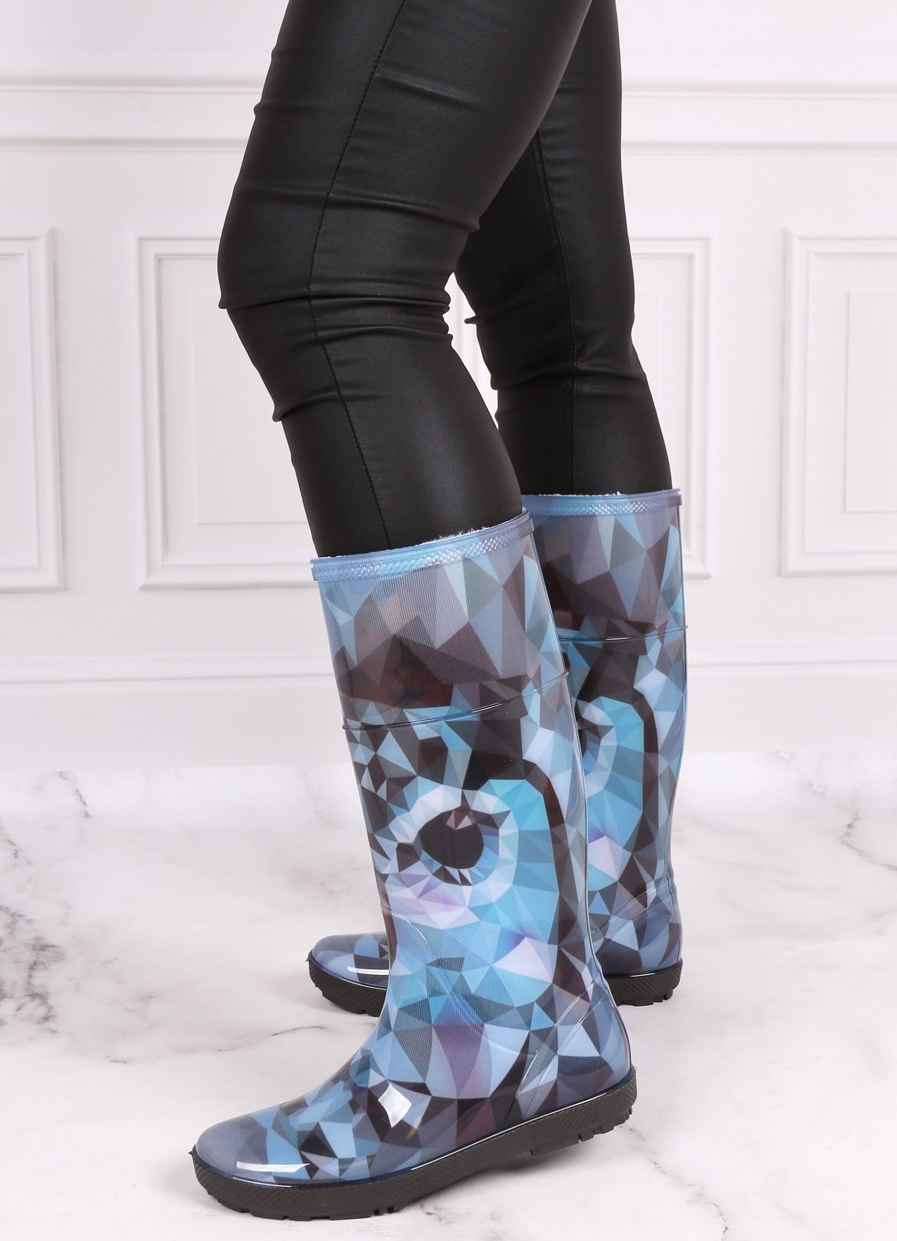 Demar DEMAR Damen/Mädchen PVC Gummi- Regenstiefel HAWAI LADY Eule 36 EU Gummistiefel