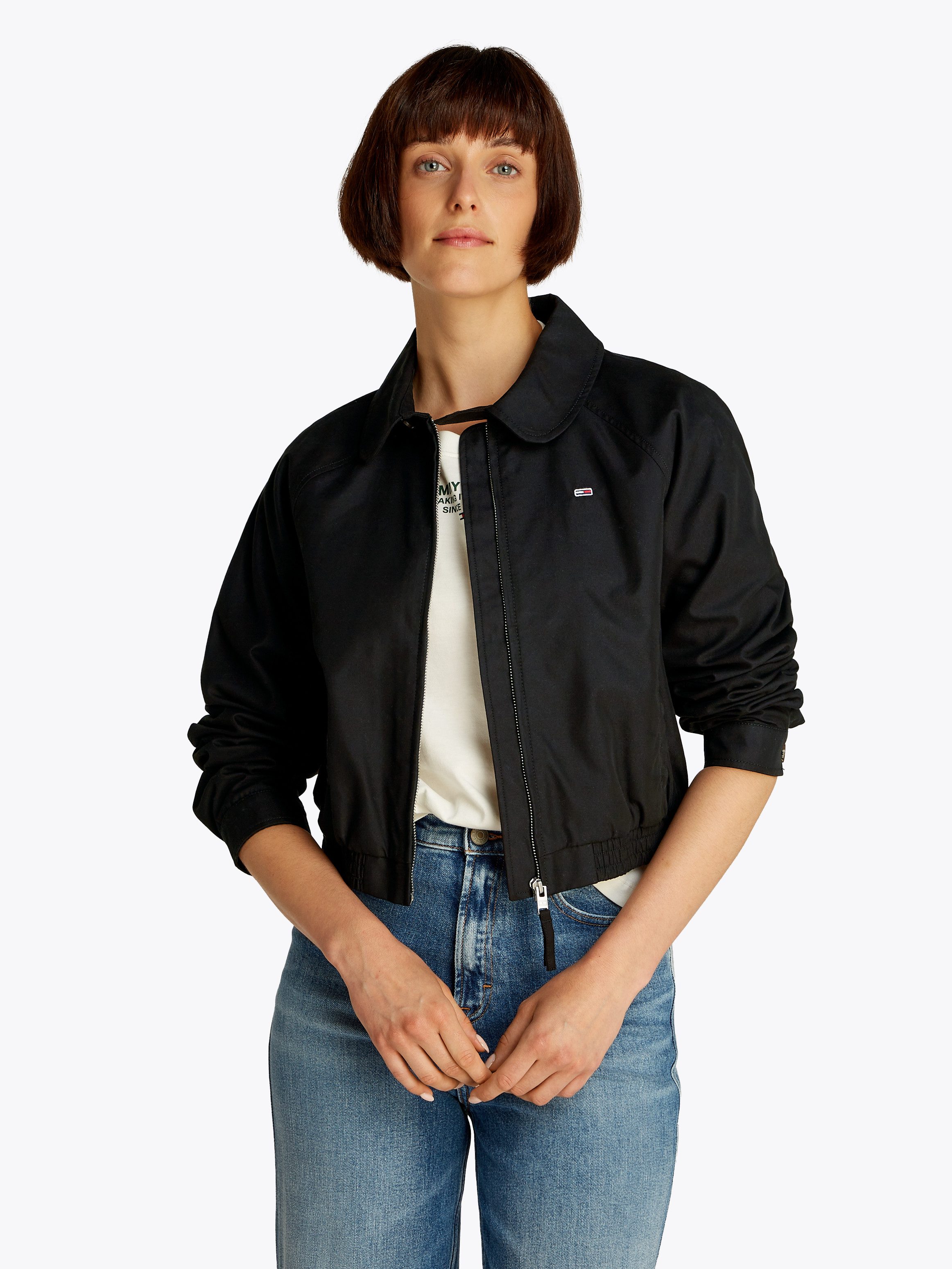Tommy Jeans Blouson TJW COTTON JACKET EXT mit kurzem Schnitt, mit Raglanärm günstig online kaufen