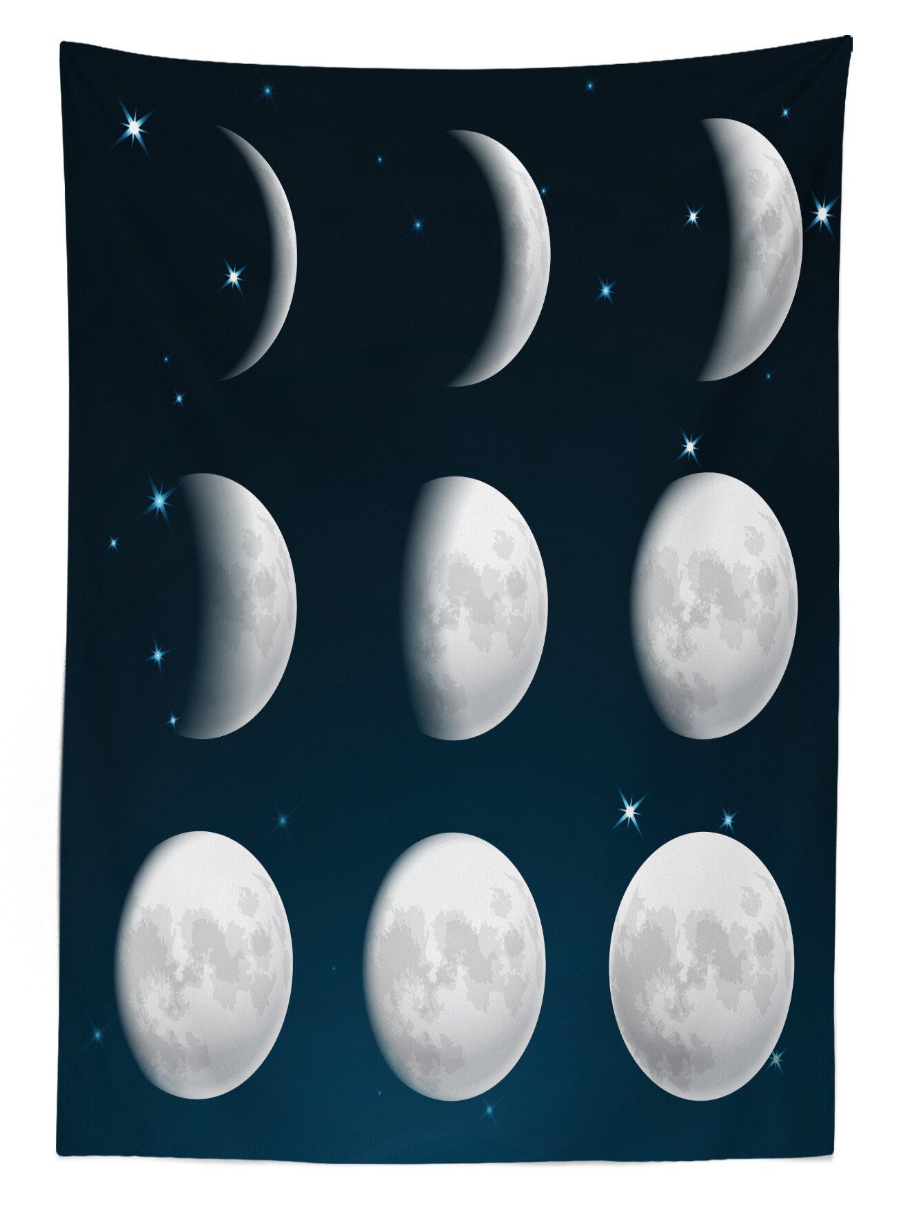 Abakuhaus Tischdecke geeignet Für Außen Farben, Bereich Farbfest Cosmic Waschbar Klare Mondphasen den astrologische
