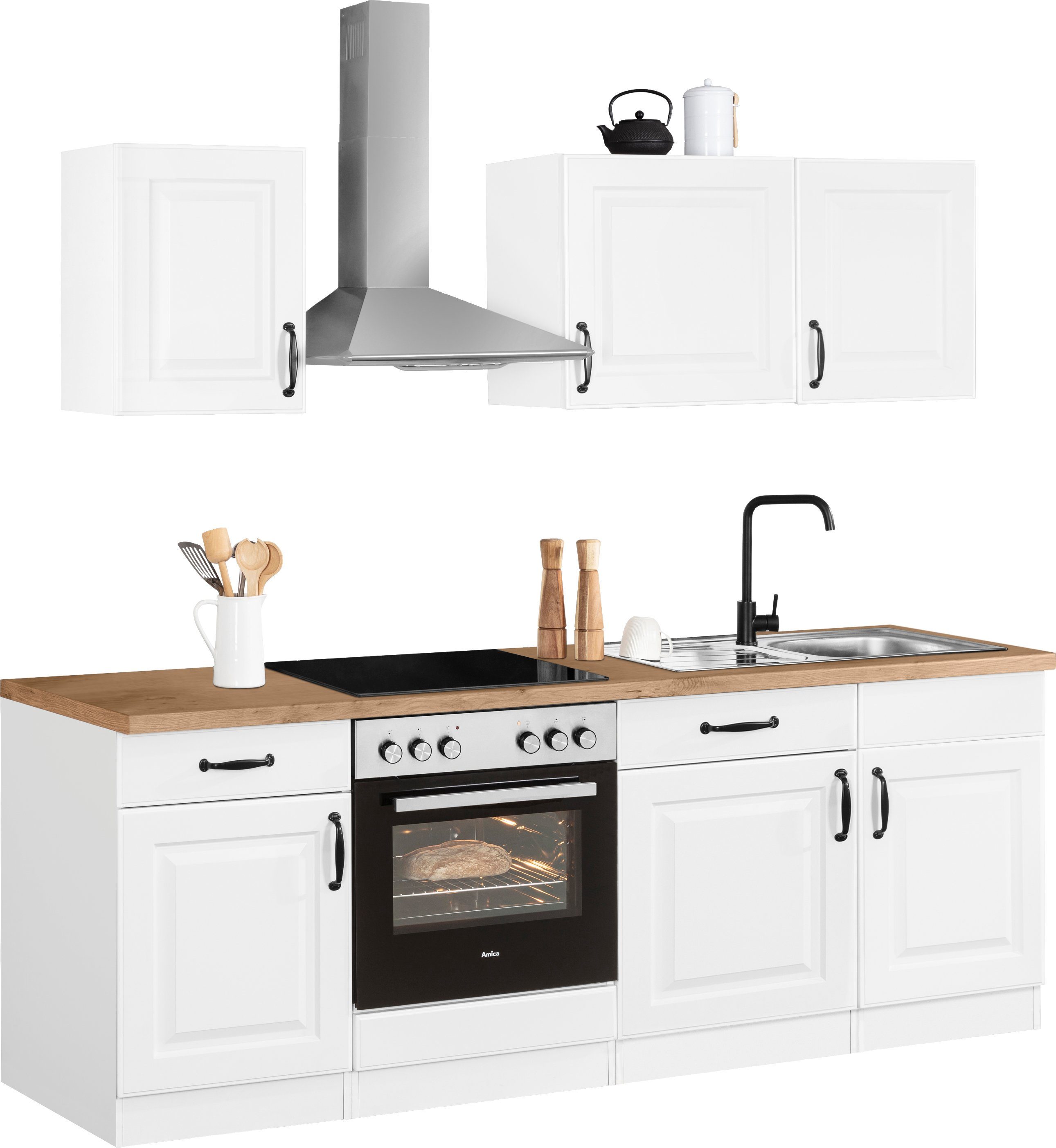 wiho Küchen Küchenzeile Erla, ohne E-Geräte, Breite 220 cm günstig online kaufen