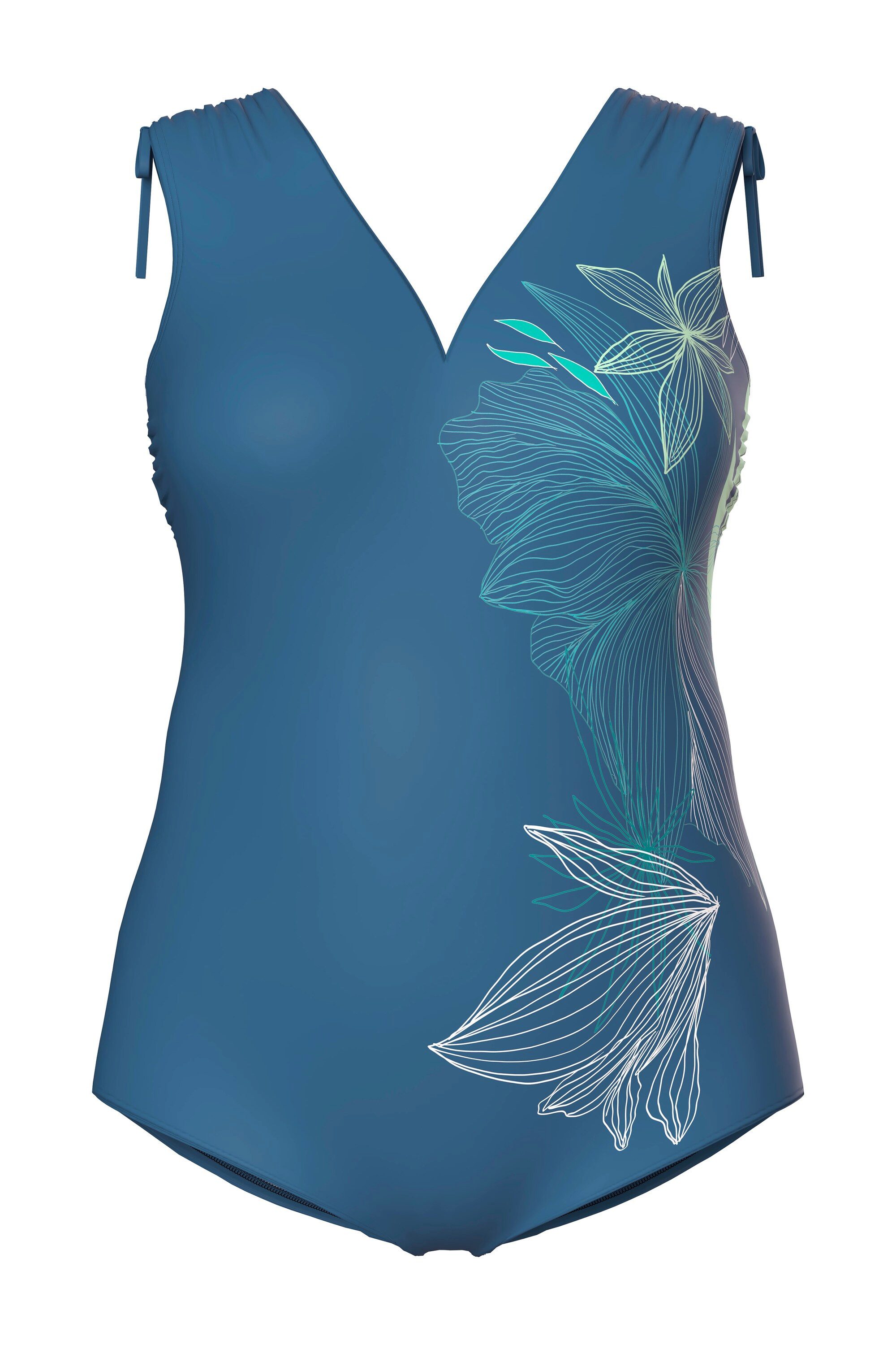 Ulla Popken Badeanzug Badeanzug Herzausschnitt Softcups recycelt günstig online kaufen