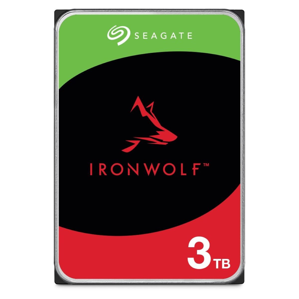 Seagate Seagate Ironwolf 1 - 14 TB NAS-Festplatte HDD-NAS-Festplatte (3 TB) 3,5"" 180 MB/S Lesegeschwindigkeit, 3 Jahre Rescue Data Recovery Services zur Datenwiederherstellung