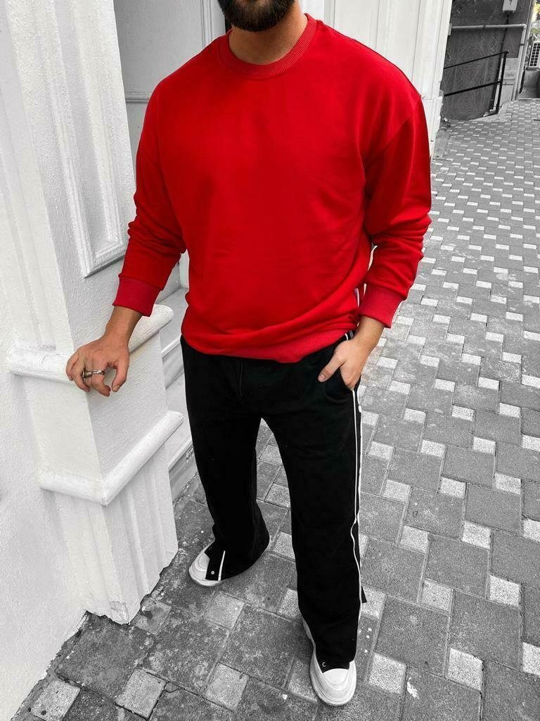 Megaman Jeans Rundhalspullover Oversize Pullover Herren günstig online kaufen