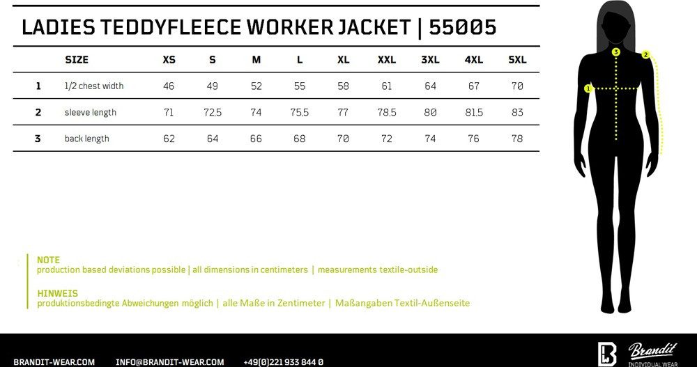 Brandit Fleecejacke Women Teddyfleece Jacket Hooded – Bild 5 von 5
