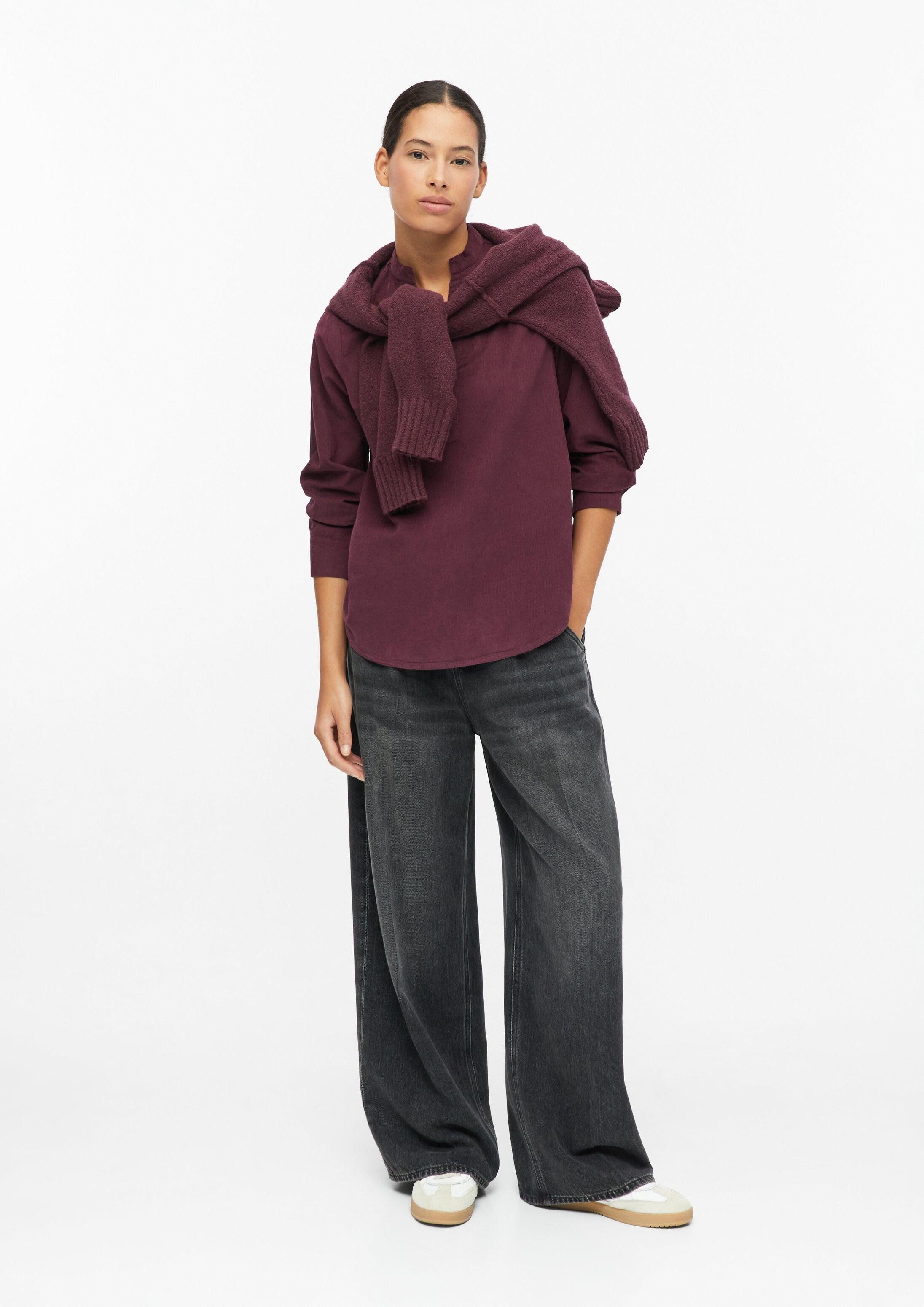 s.Oliver Langarmbluse Bluse Feincord-Bluse mit Stehkragen – Bild 5 von 5