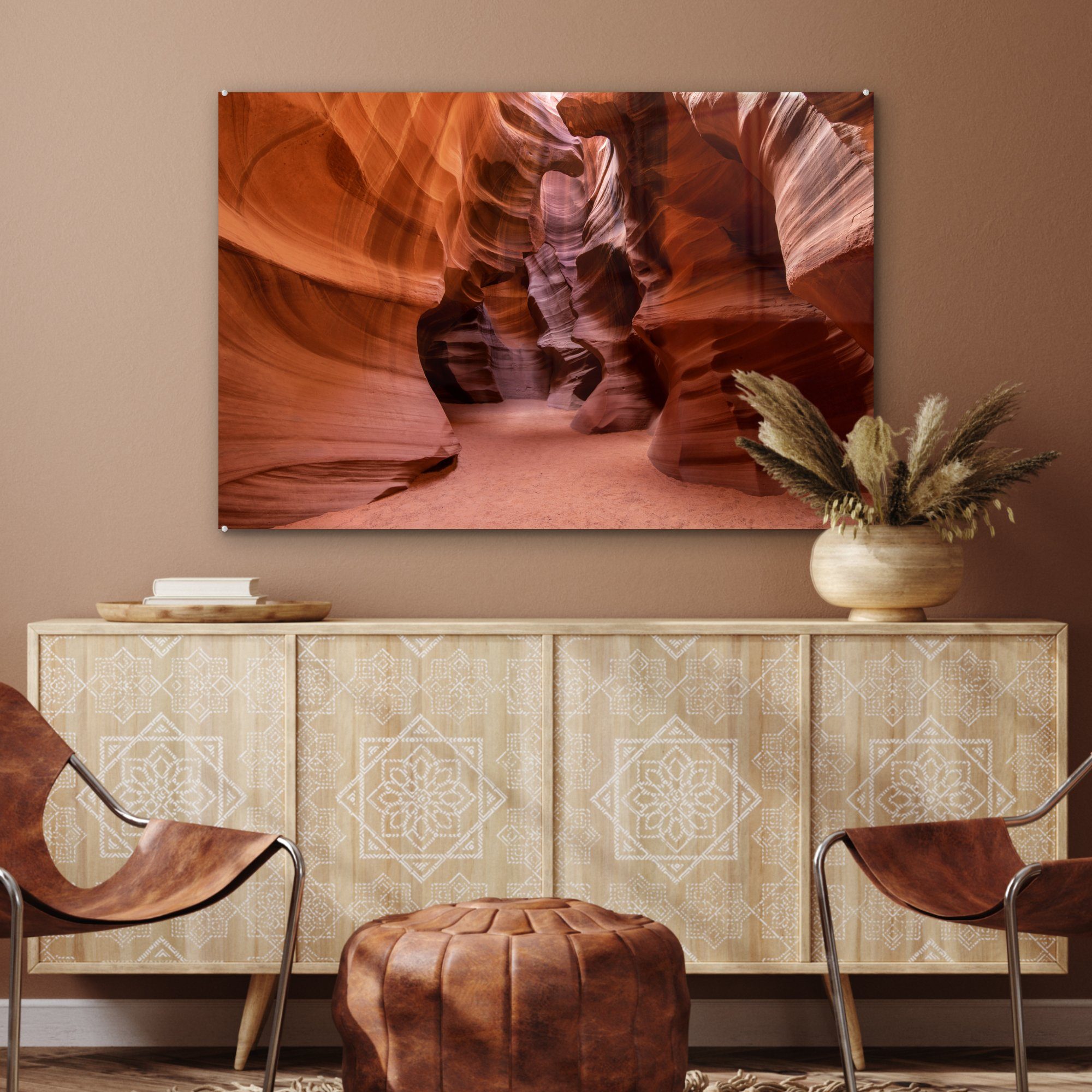 Schlafzimmer Acrylglasbild durch (1 Canyon, Antelope Acrylglasbilder St), Der Erosion & Wohnzimmer MuchoWow entstandene