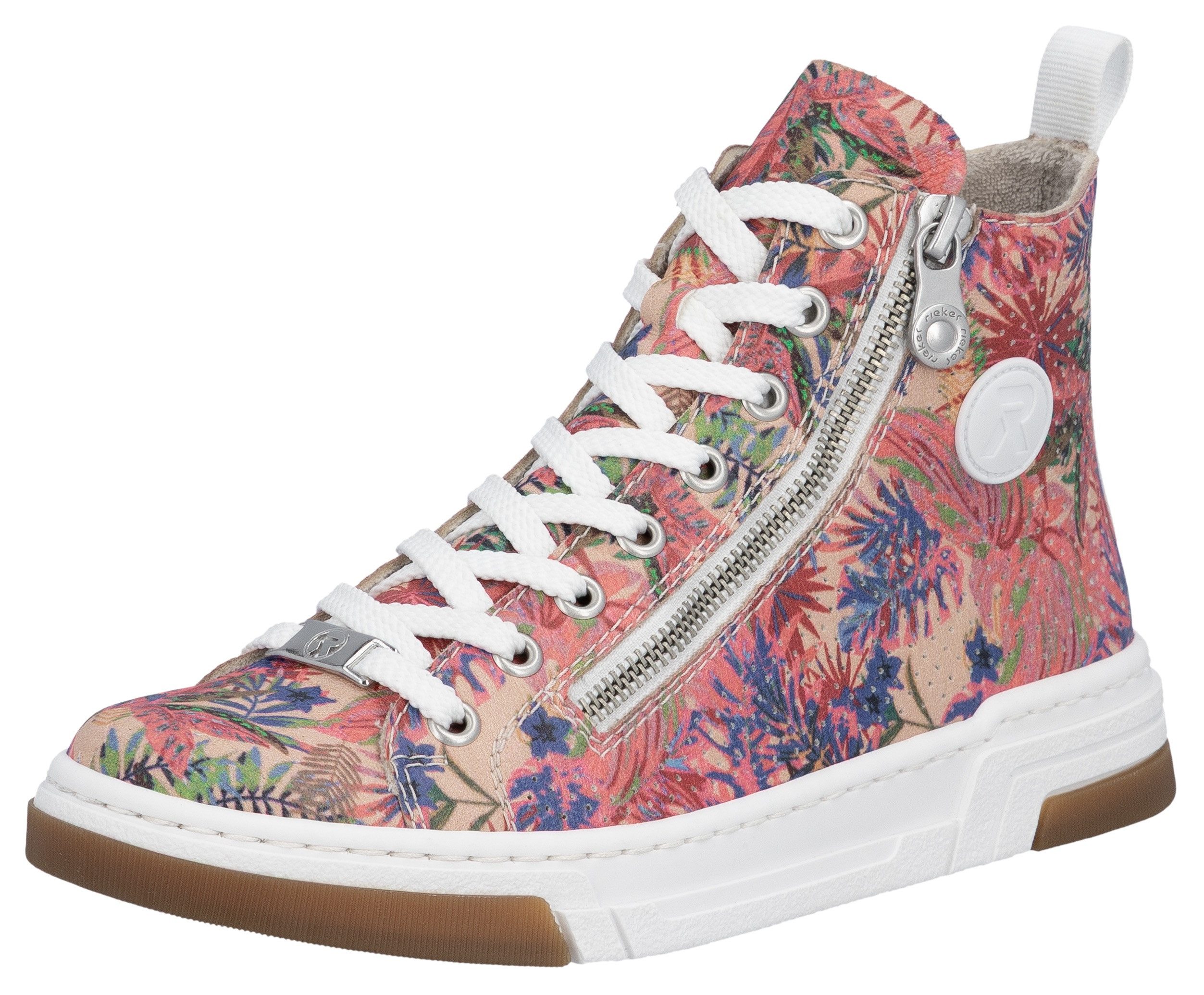 Rieker Sneaker High Top-Sneaker, Freizeitschuh, Schnürschuh mit Plateausohl günstig online kaufen